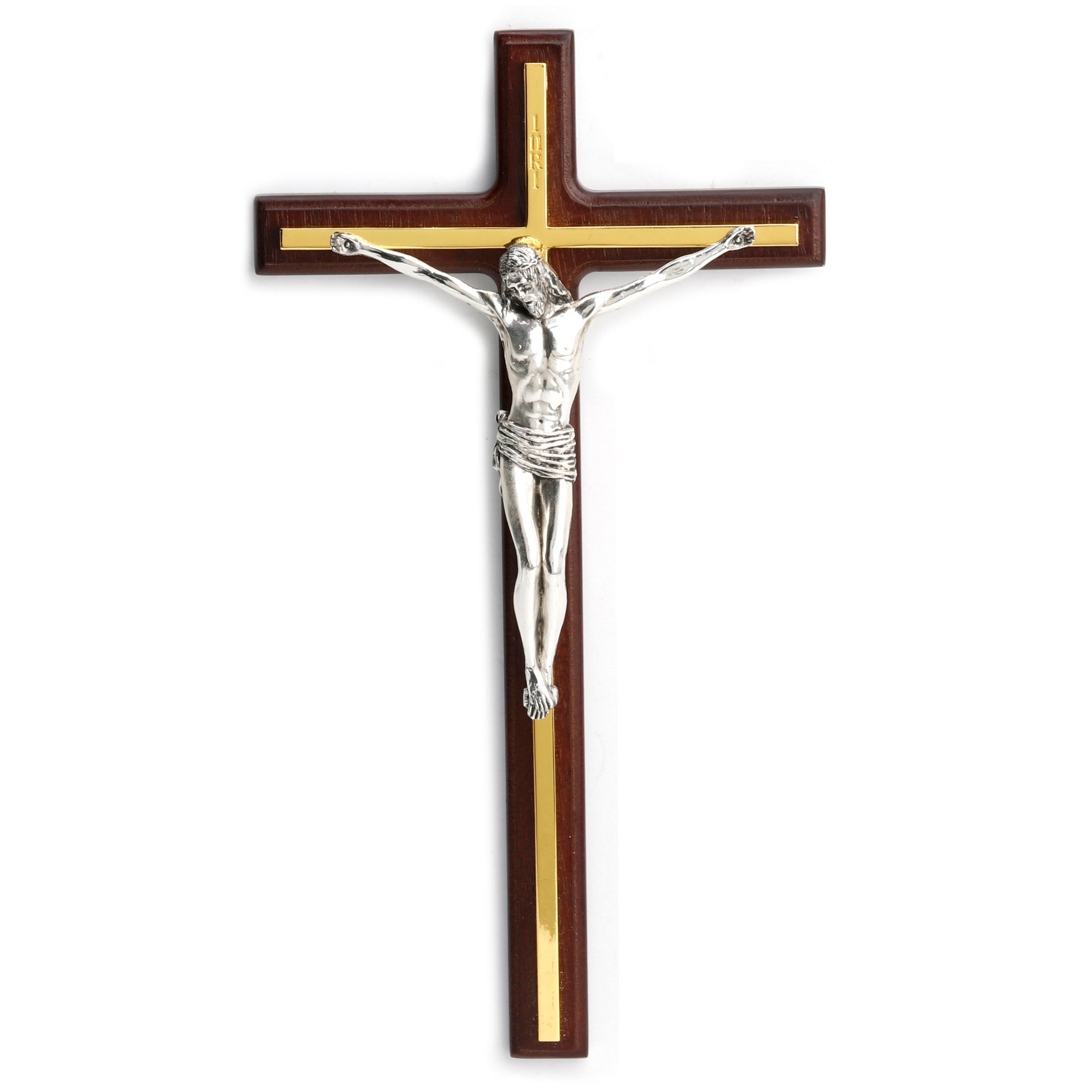 Crucifix Wall Plaque - Cross and Jesus on Wood