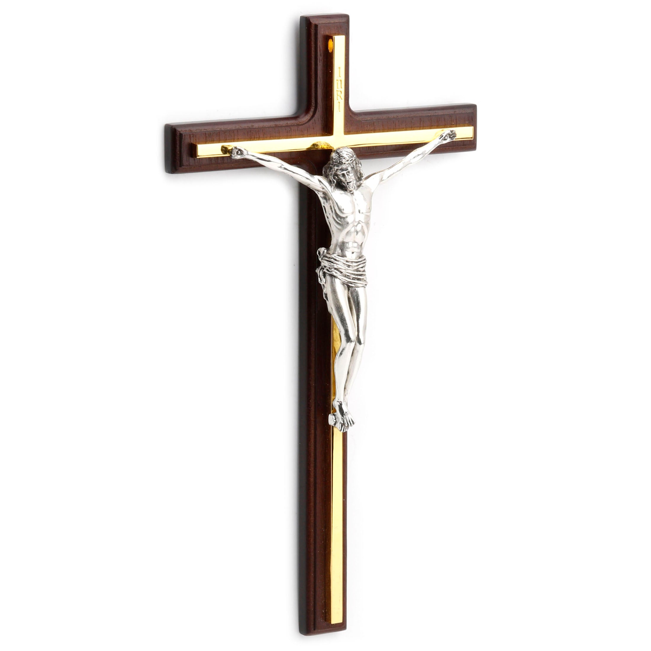Crucifix Wall Plaque - Cross and Jesus on Wood