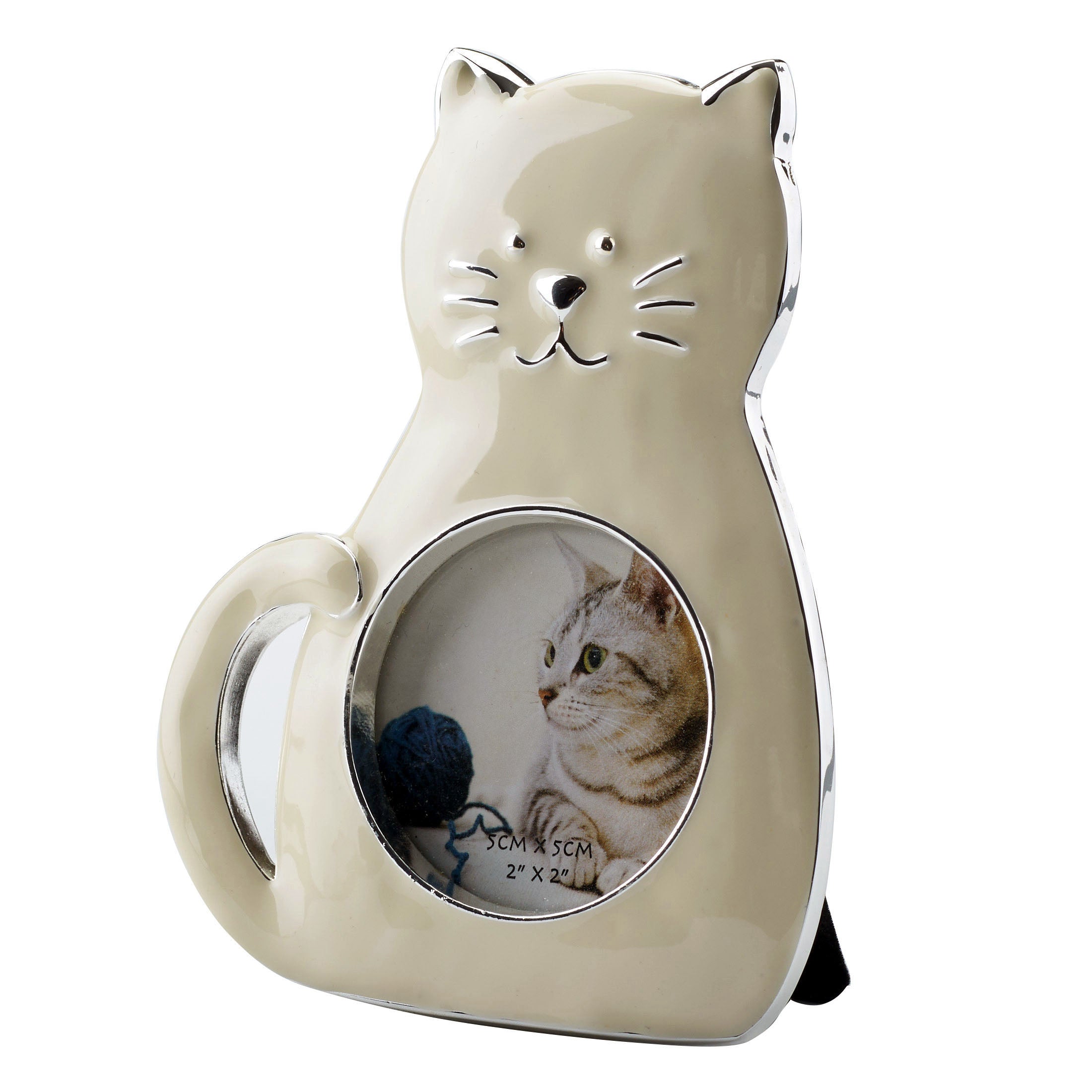 Cat Photo Frame W/White