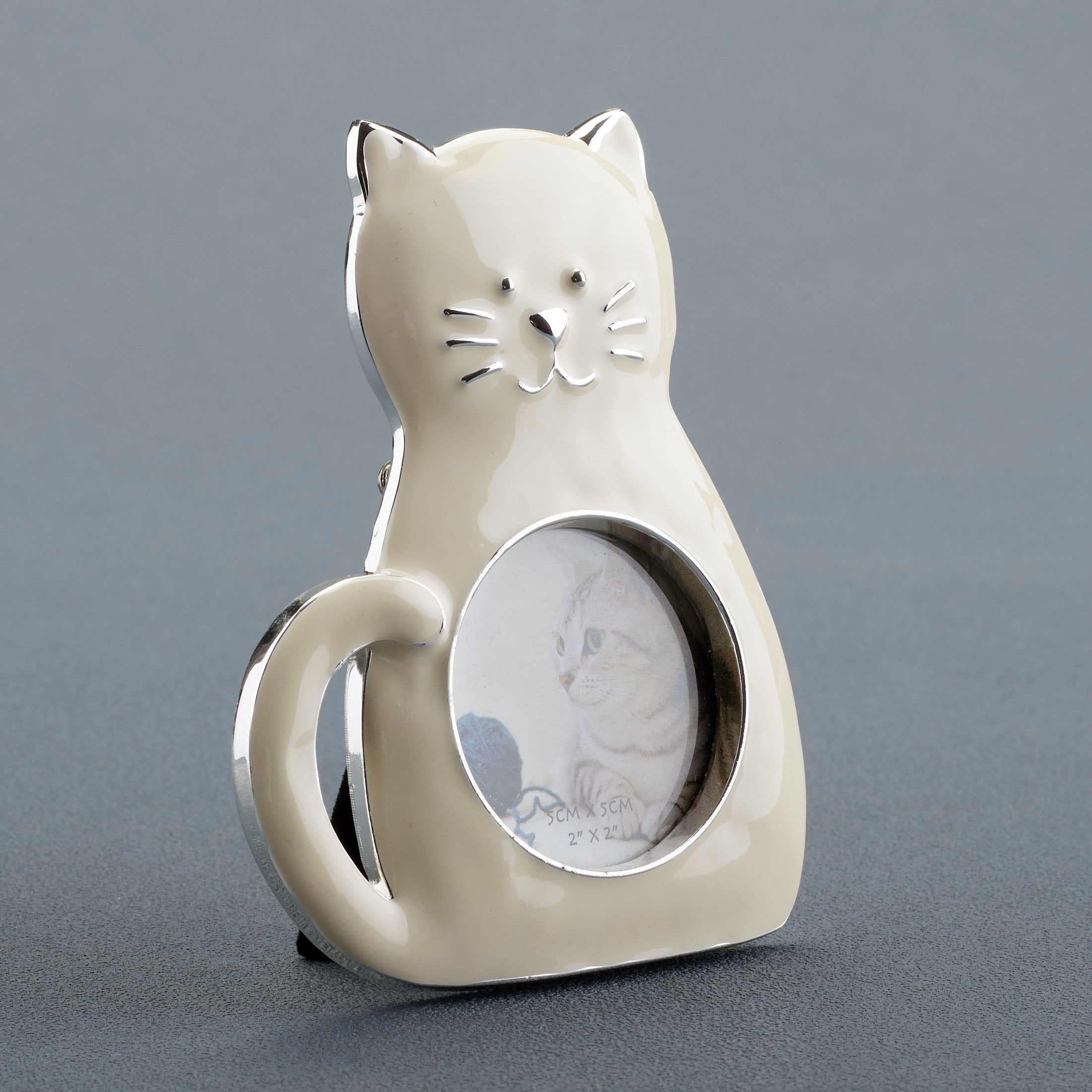 Cat Photo Frame W/White