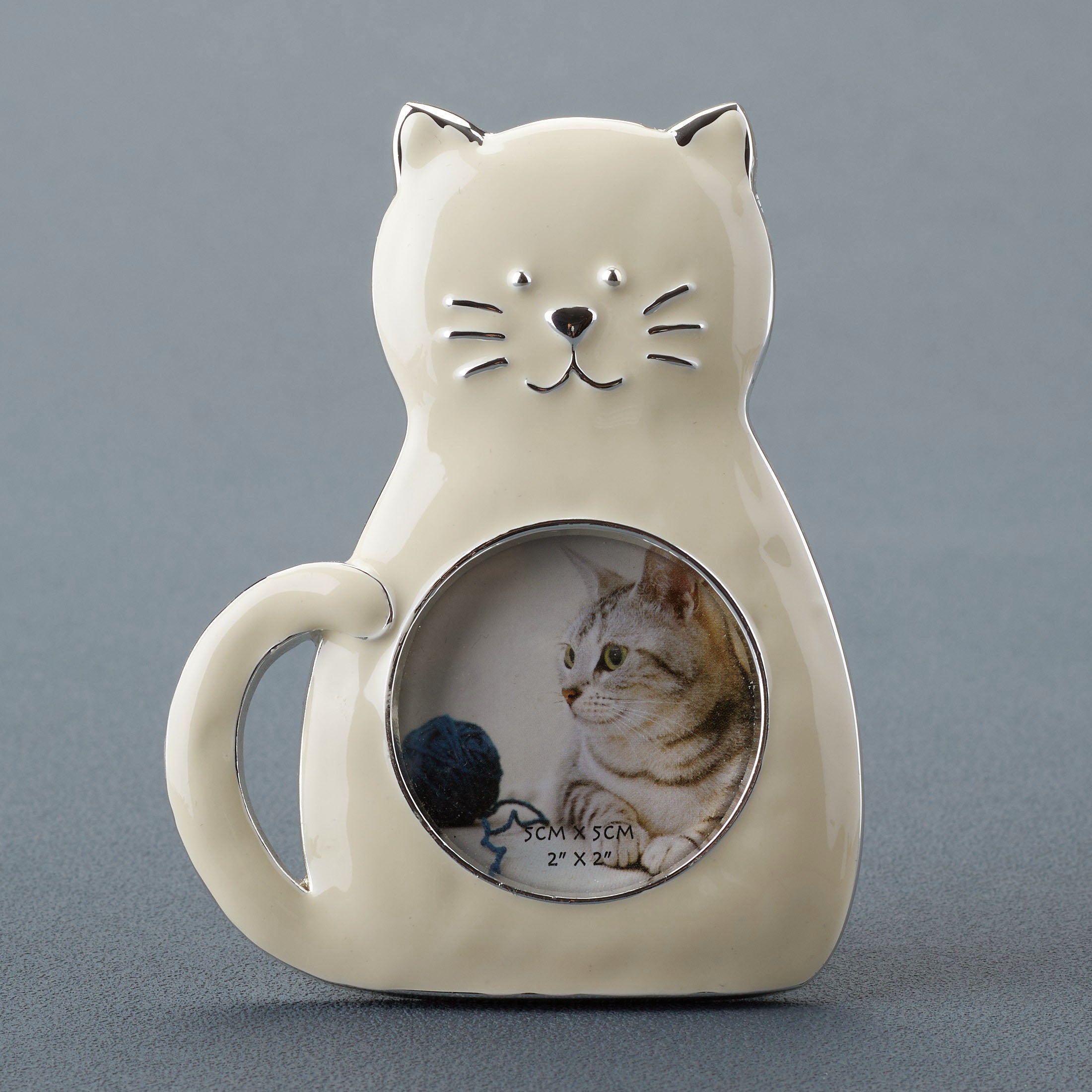 Cat Photo Frame W/White