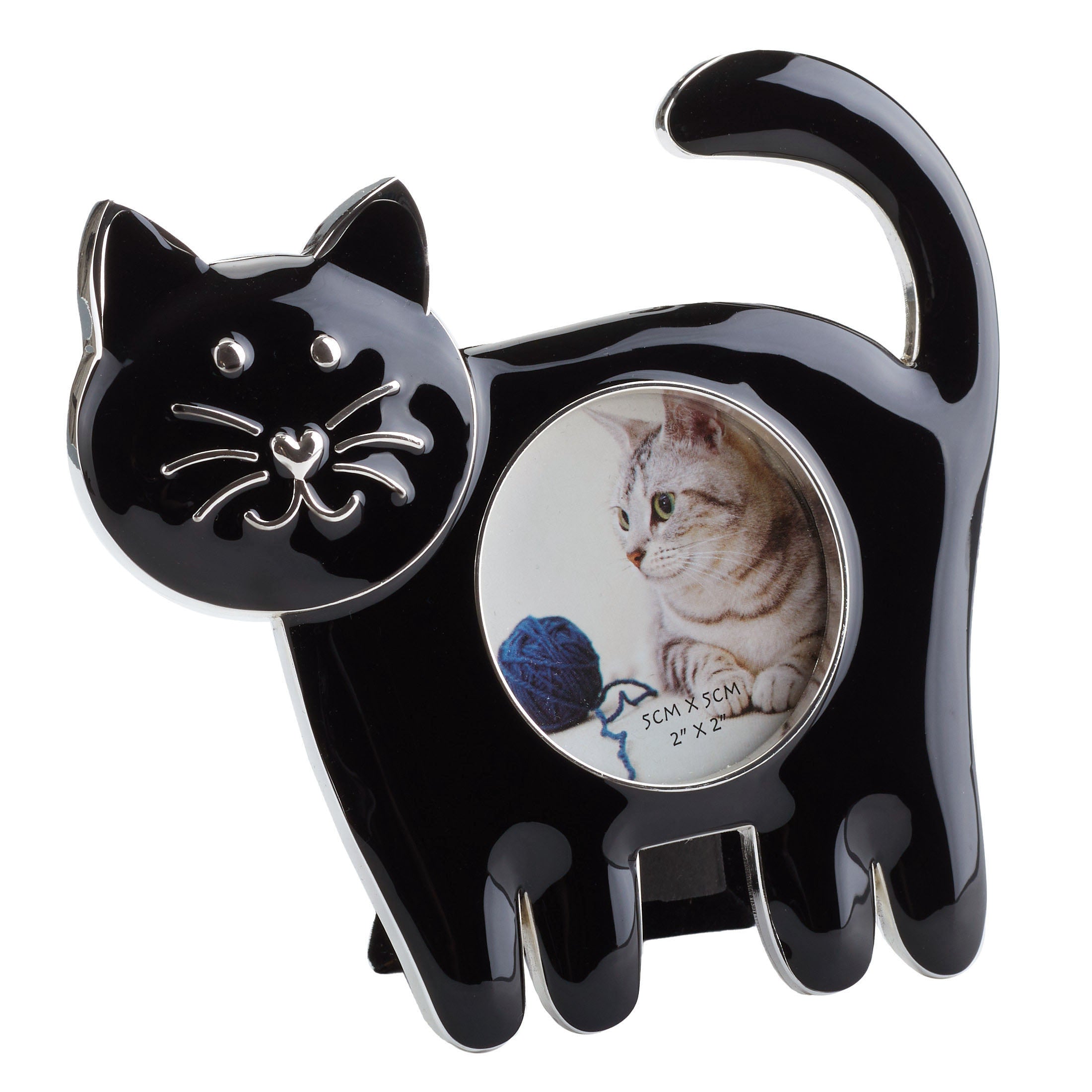Cat Standing On Four Legs Photo Frame (Black)