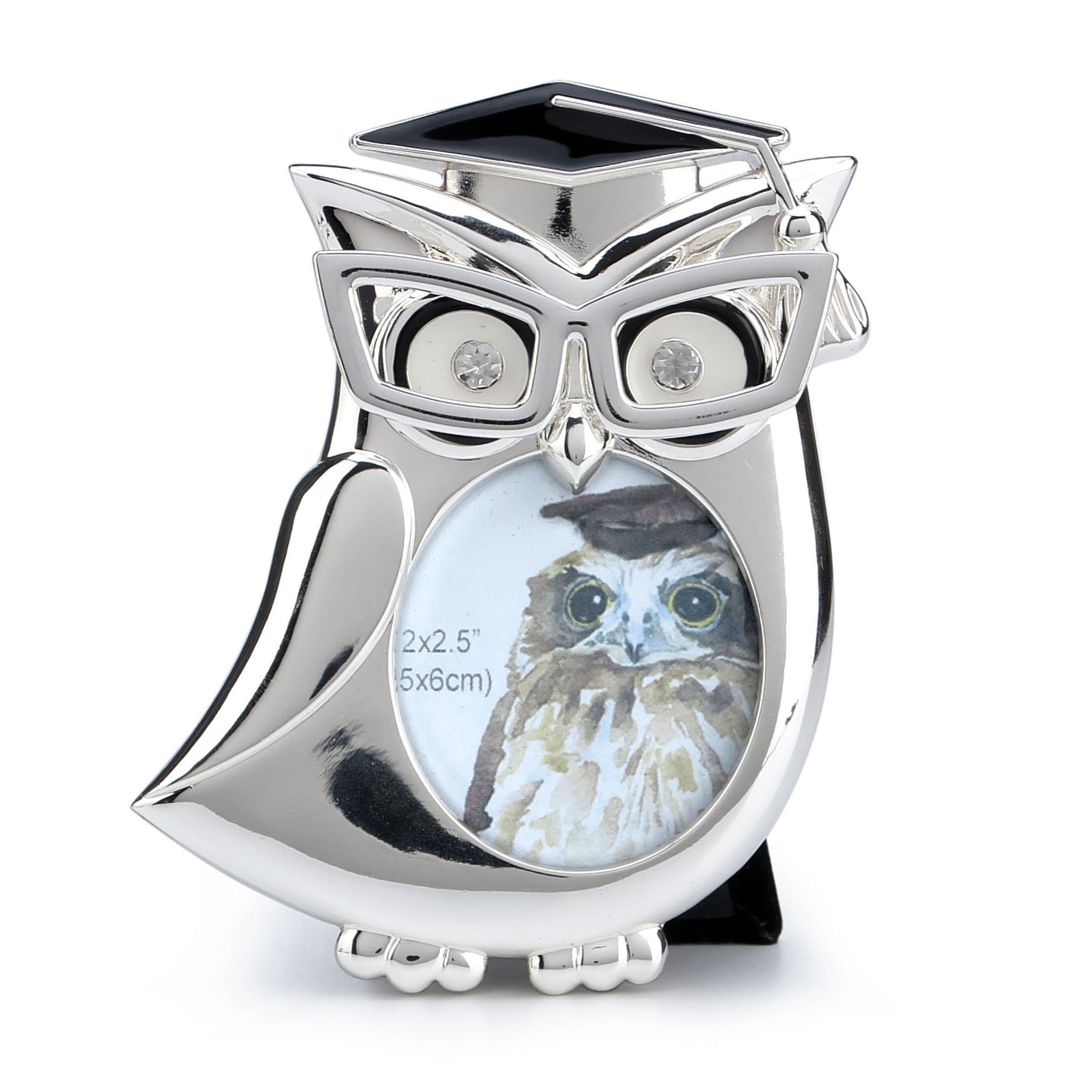 Graduation Owl Round Shape Photo Frame