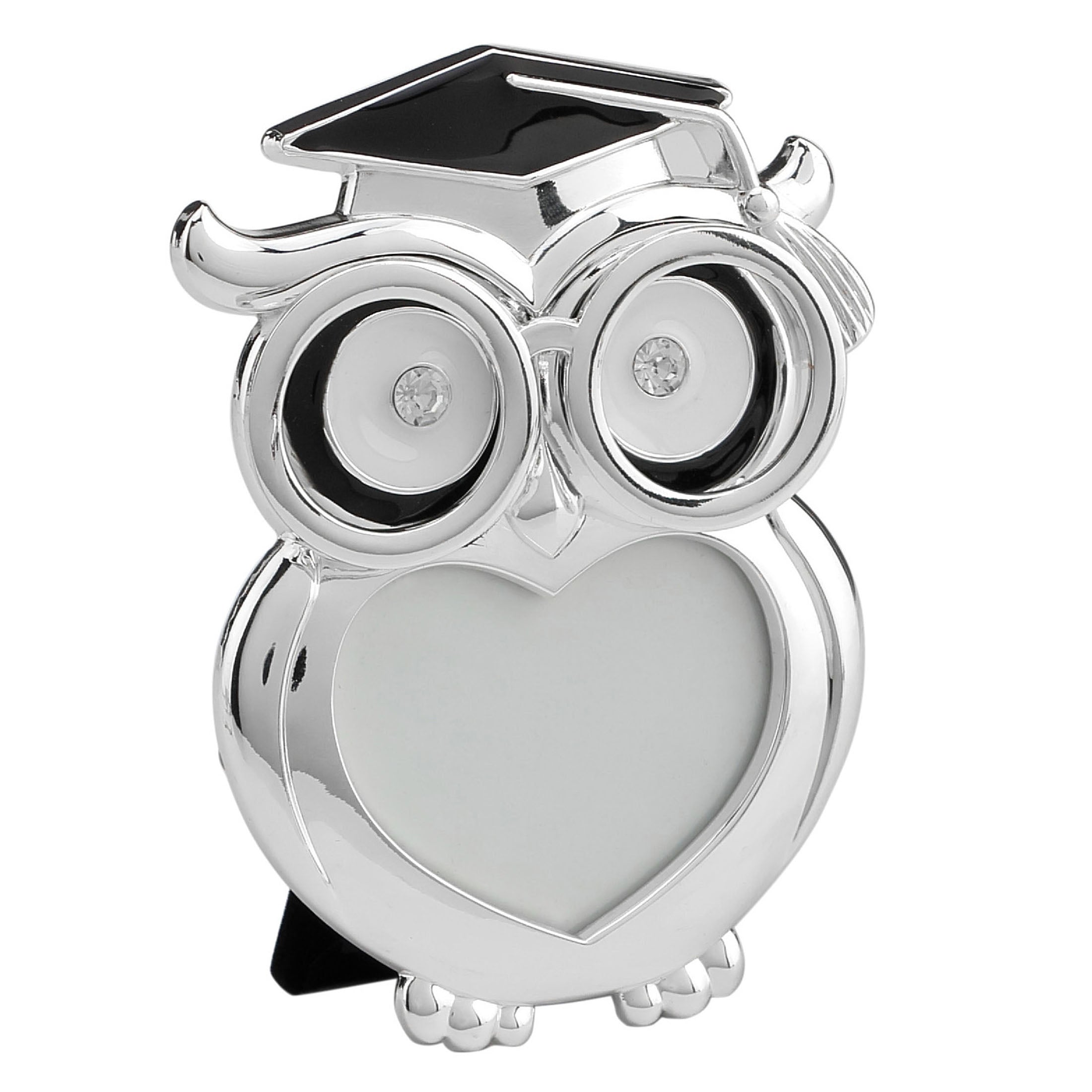 Graduation Owl Heart Shape Photo Frame