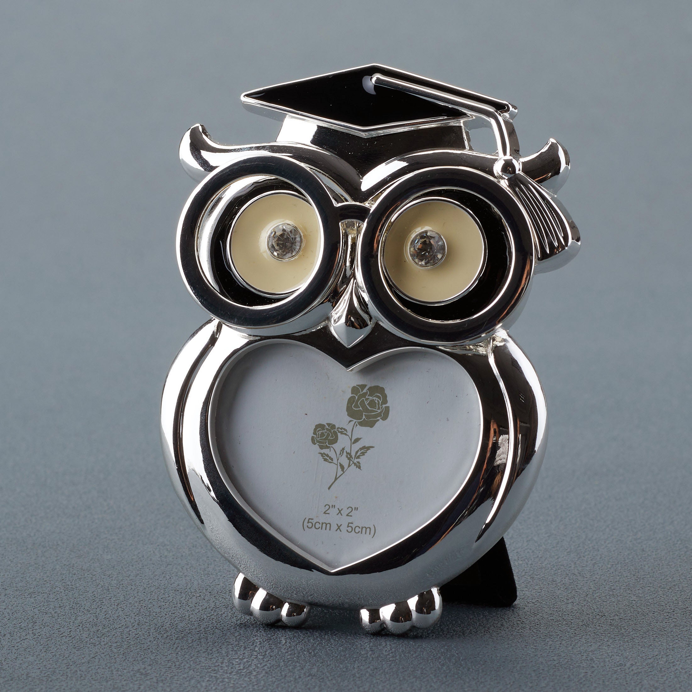 Graduation Owl Heart Shape Photo Frame