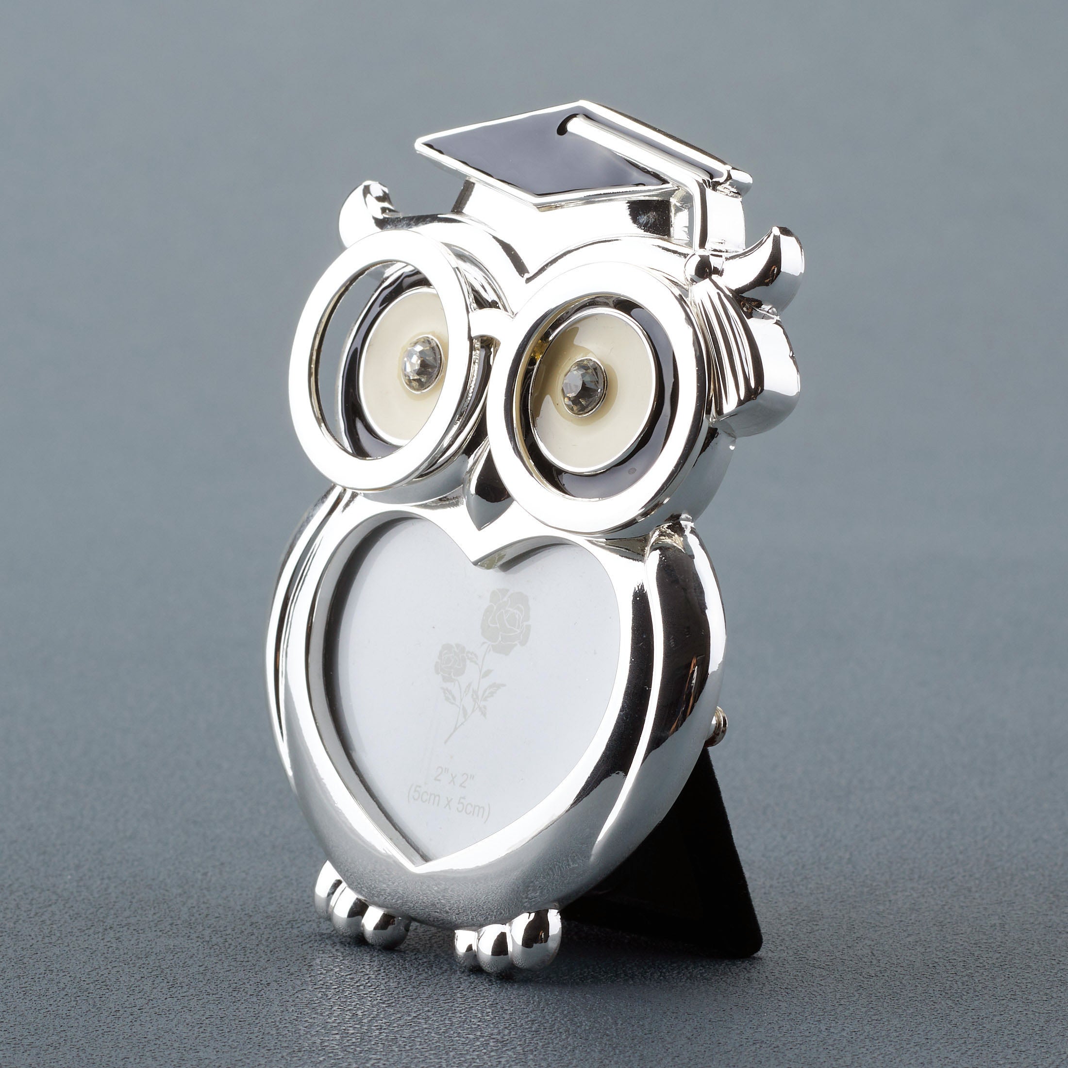 Graduation Owl Heart Shape Photo Frame