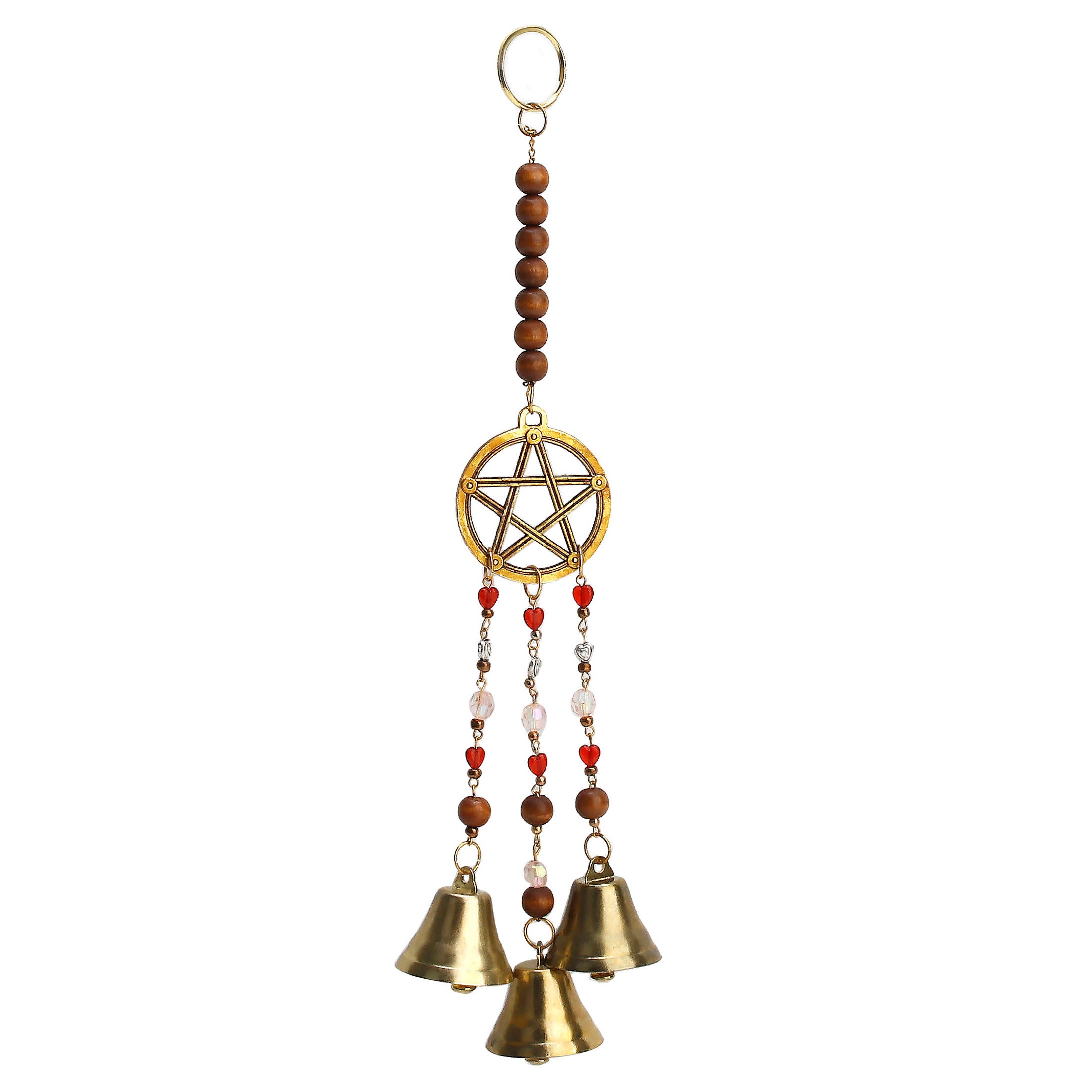 Pentagram Wiccan Witch Bell Wind Chime