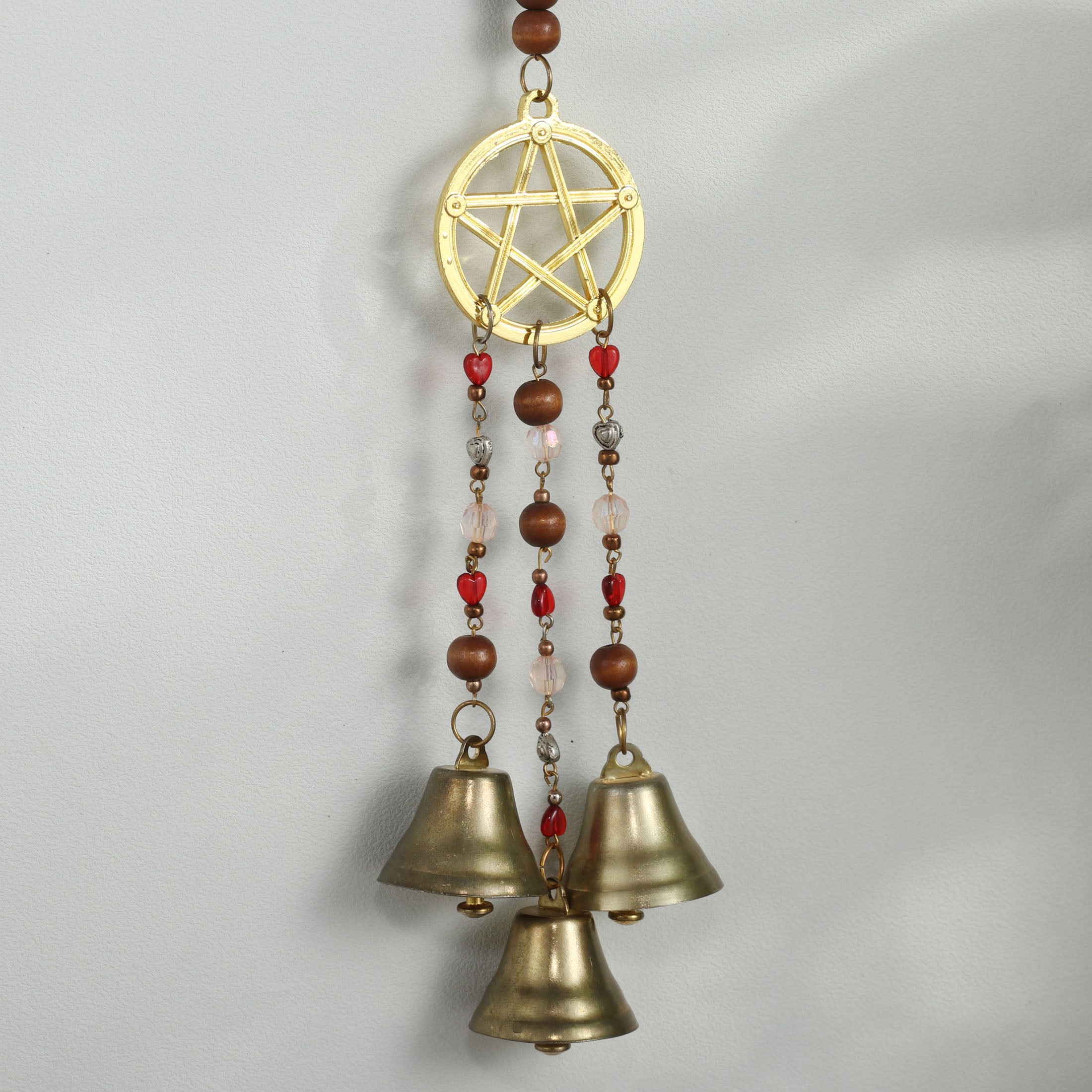 Pentagram Wiccan Witch Bell Wind Chime