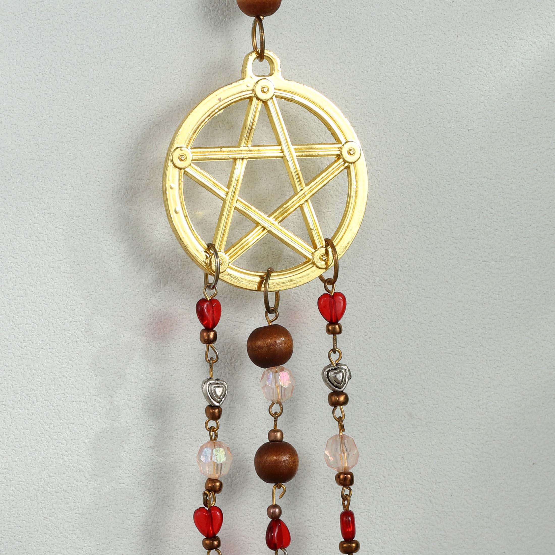 Pentagram Wiccan Witch Bell Wind Chime