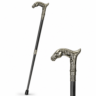 Horse Head Walking Cane | Handcrafted Brass Decor | Gift Idea