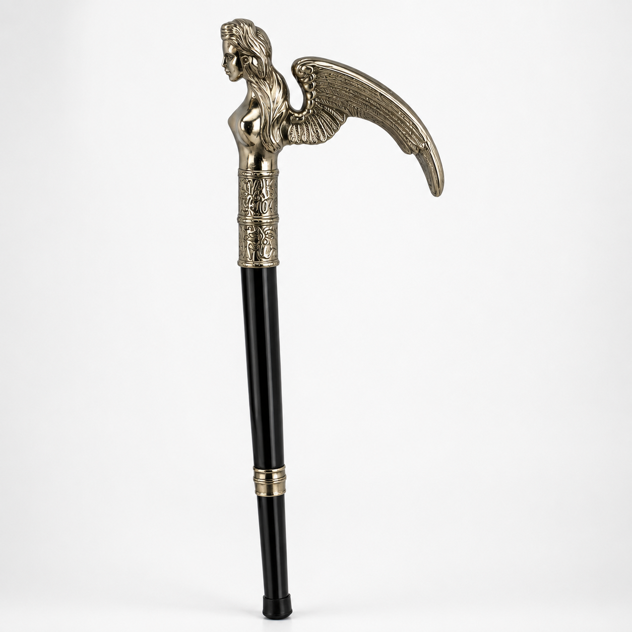 Aluminium Walking Stick Angel | Mythology & Deity Sculptures