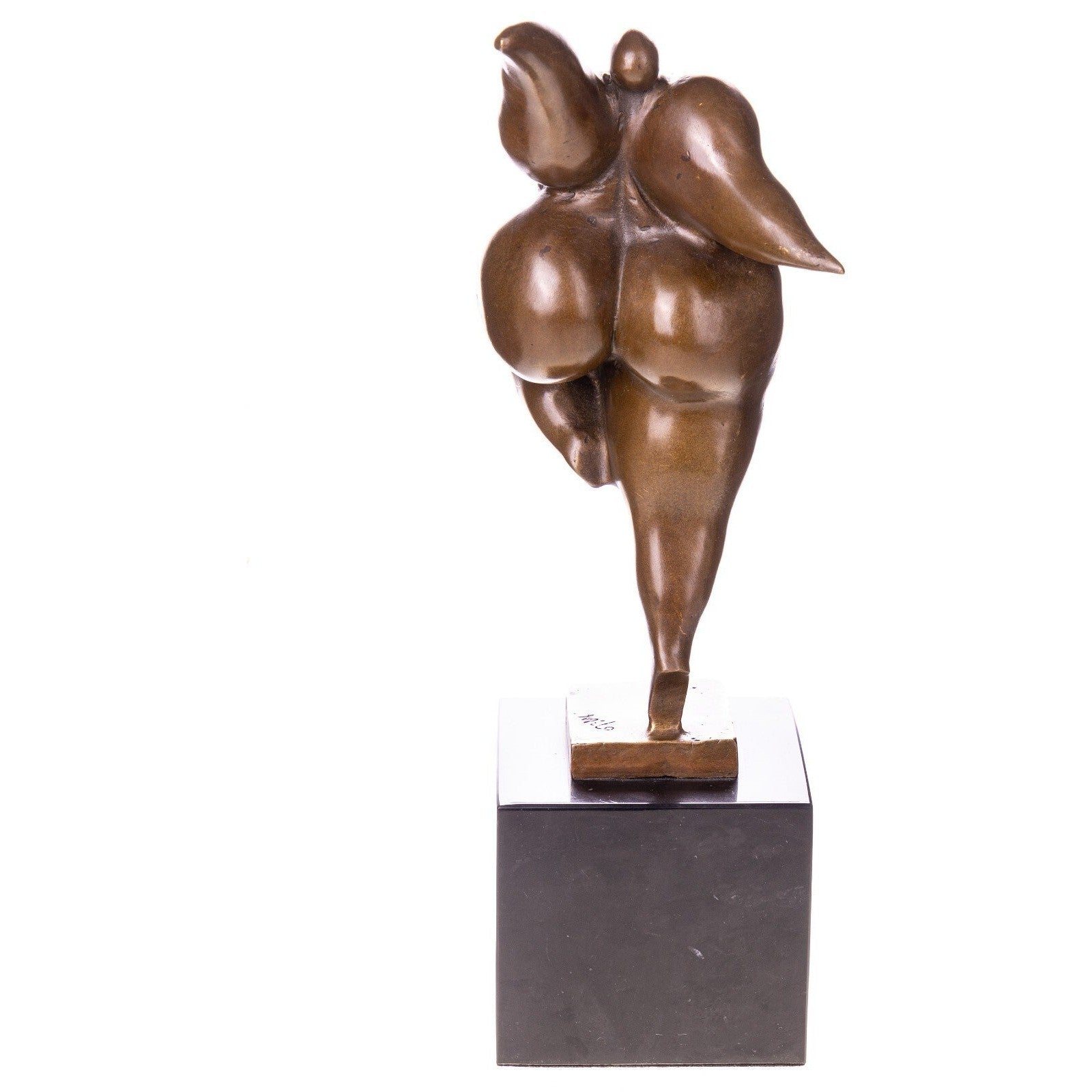 Abstract Curvy Dancing Woman Bronze Sculpture, Dancer & Performance Sc