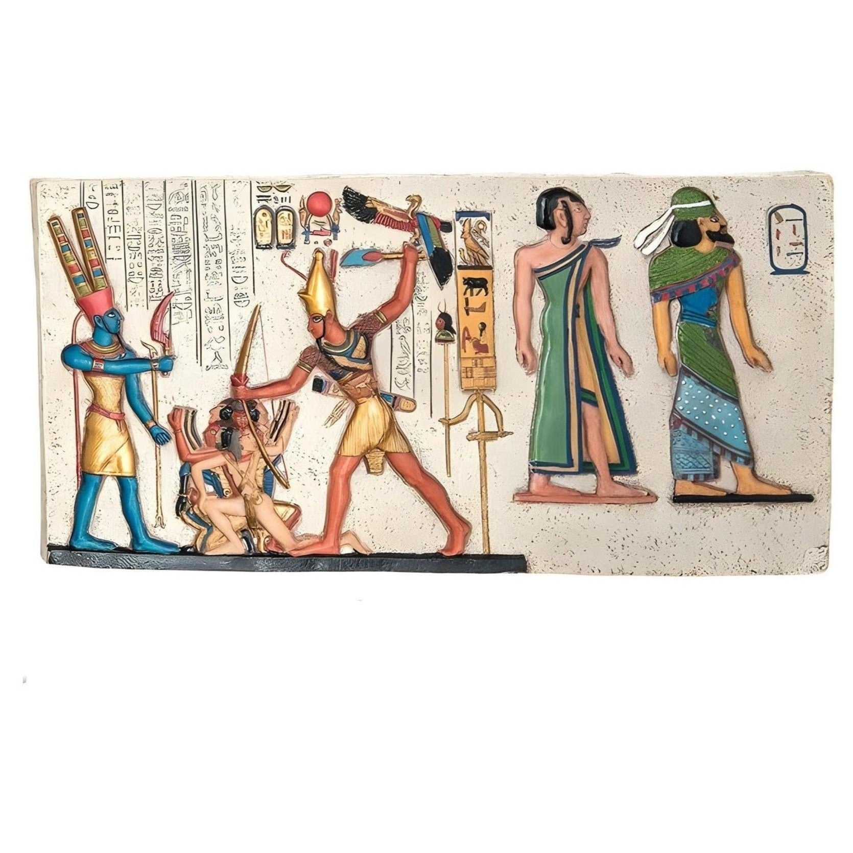 Egyptian Pharaoh Relief Plaque | Handcrafted Resin Decor