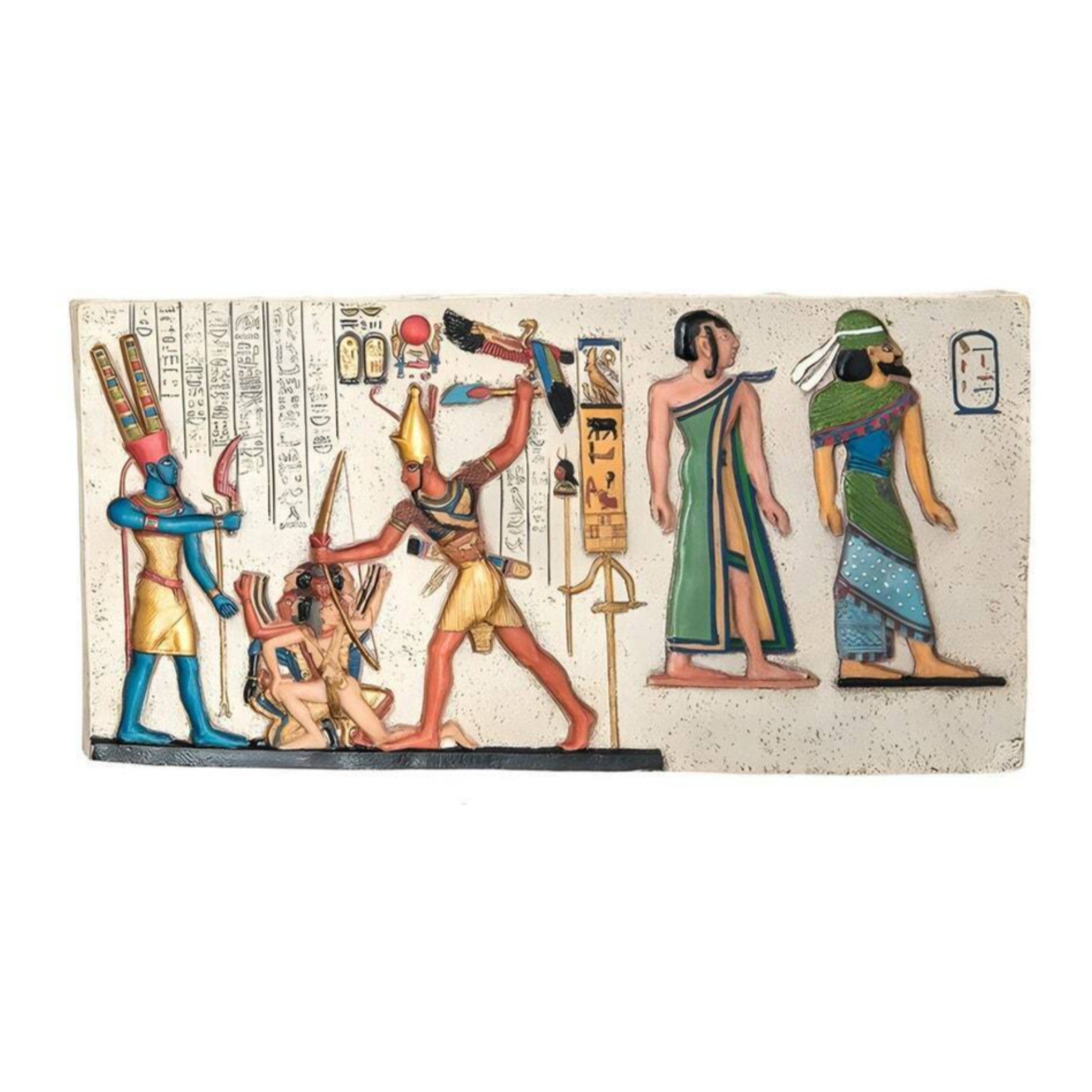 Egyptian Pharaoh Relief Plaque | Handcrafted Resin Decor