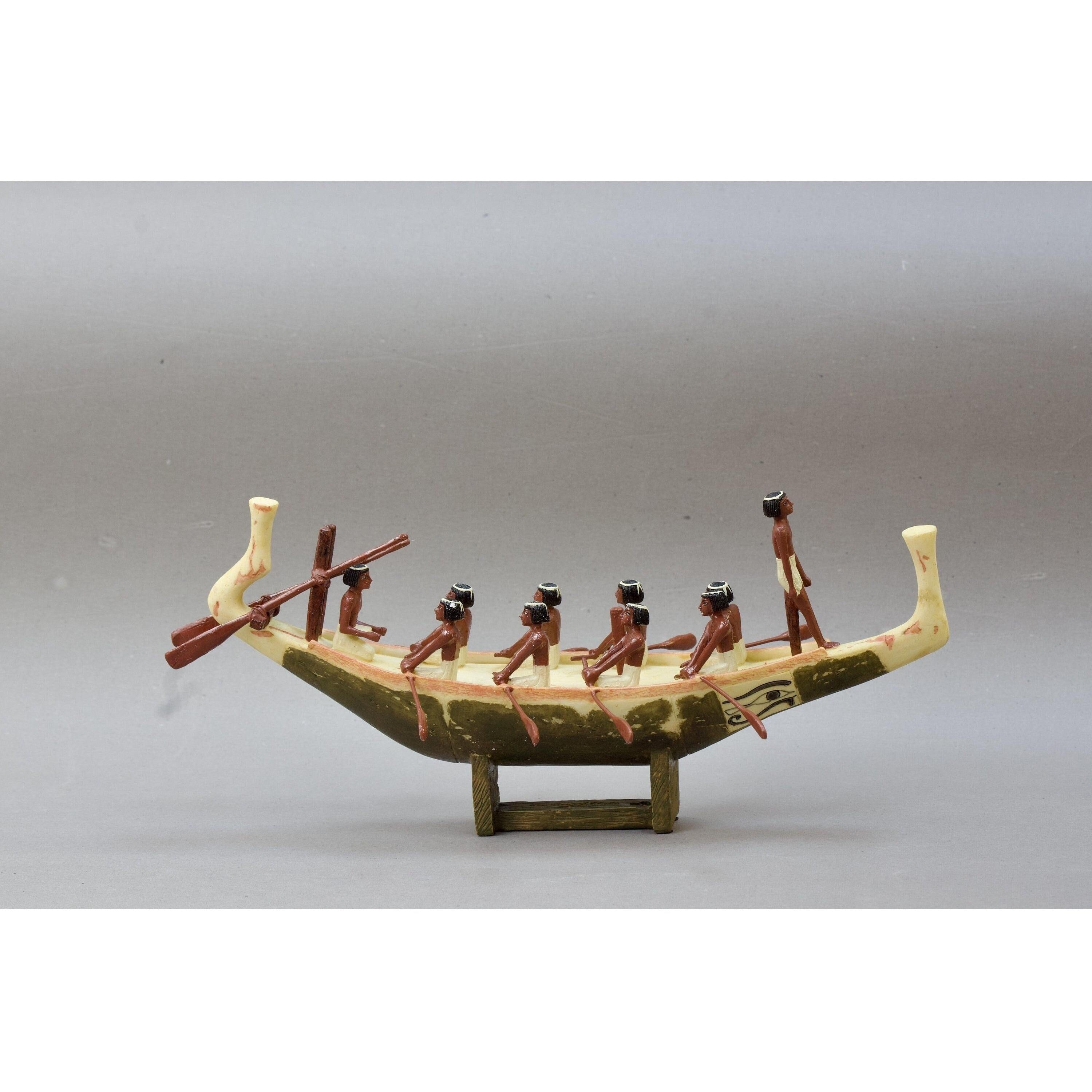Ancient Egyptian Rowing Boat | Handcrafted Wood Decor
