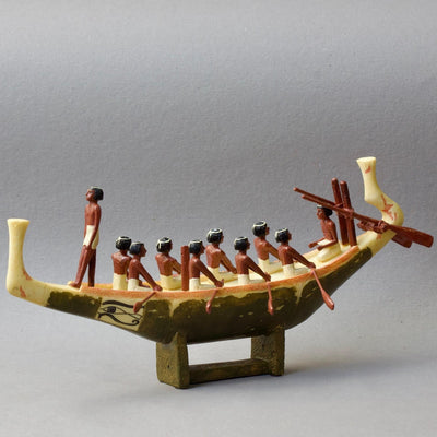Ancient Egyptian Rowing Boat | Handcrafted Wood Decor