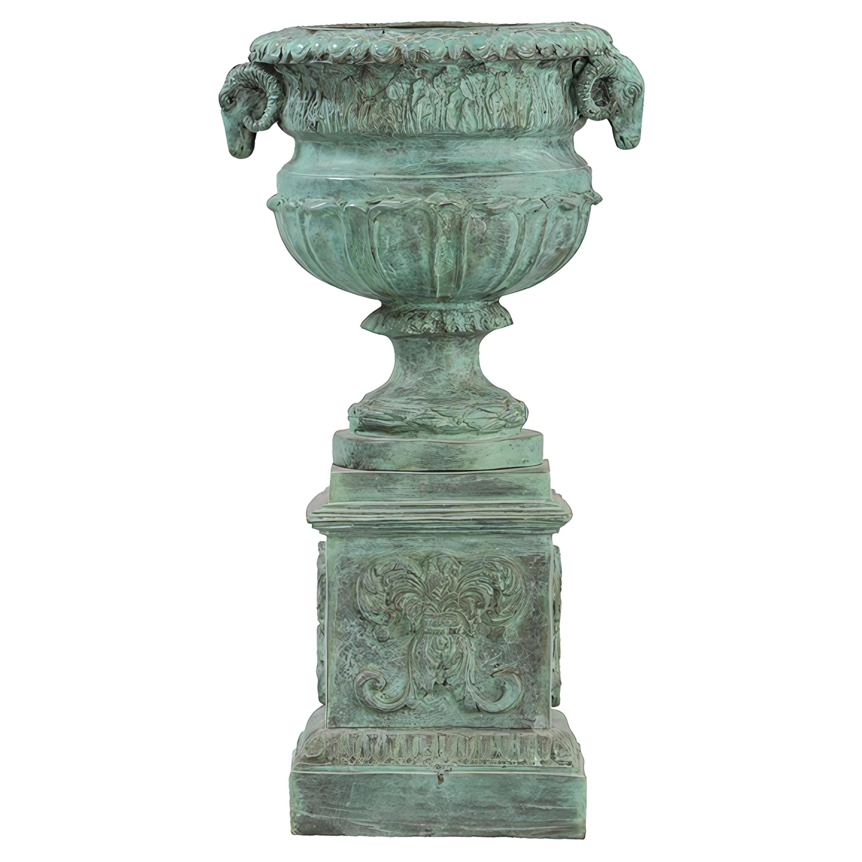 Classical Garden Urn Planter | Handcrafted Bronze Decor