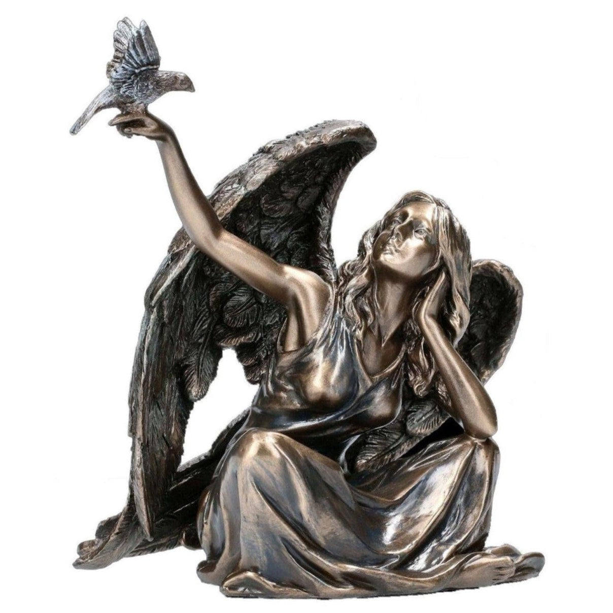 Angel with Dove | Mythology & Deity Sculptures | Home Decor