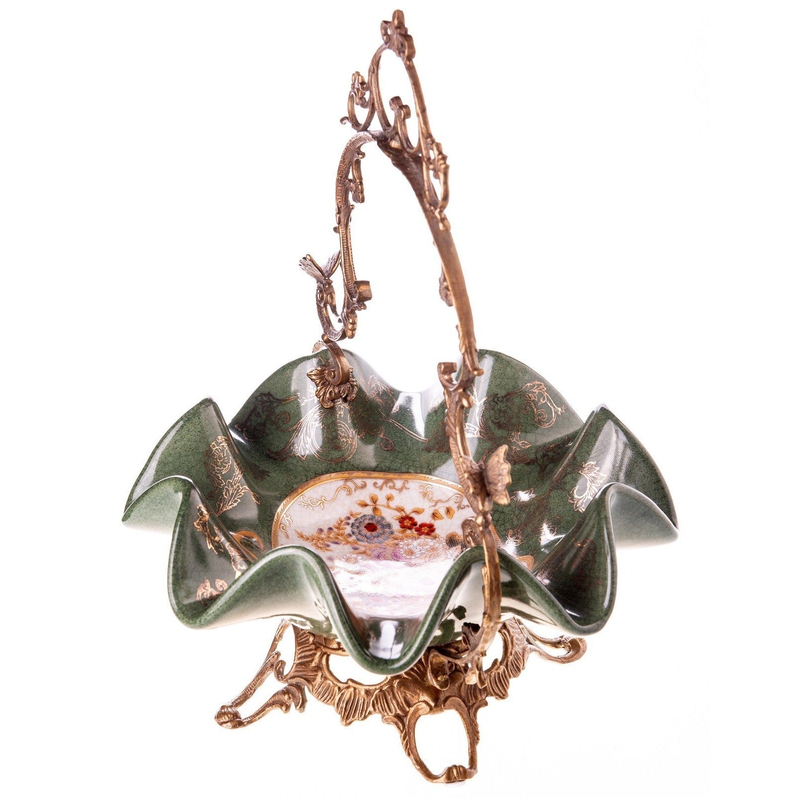 Victorian Ruffled Fruit Bowl | Handcrafted Porcelain Decor