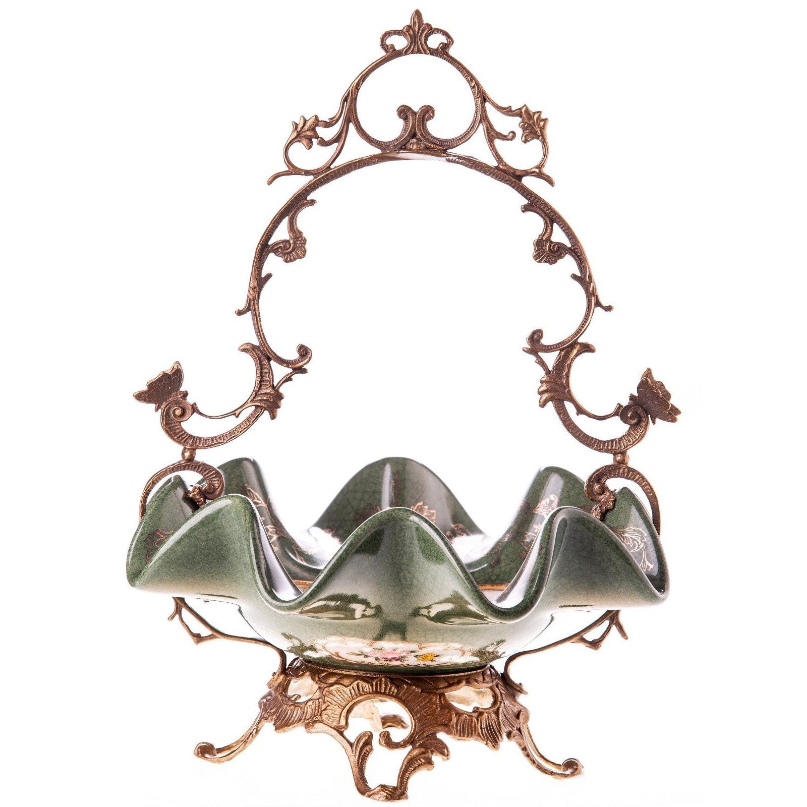 Victorian Ruffled Fruit Bowl | Handcrafted Porcelain Decor