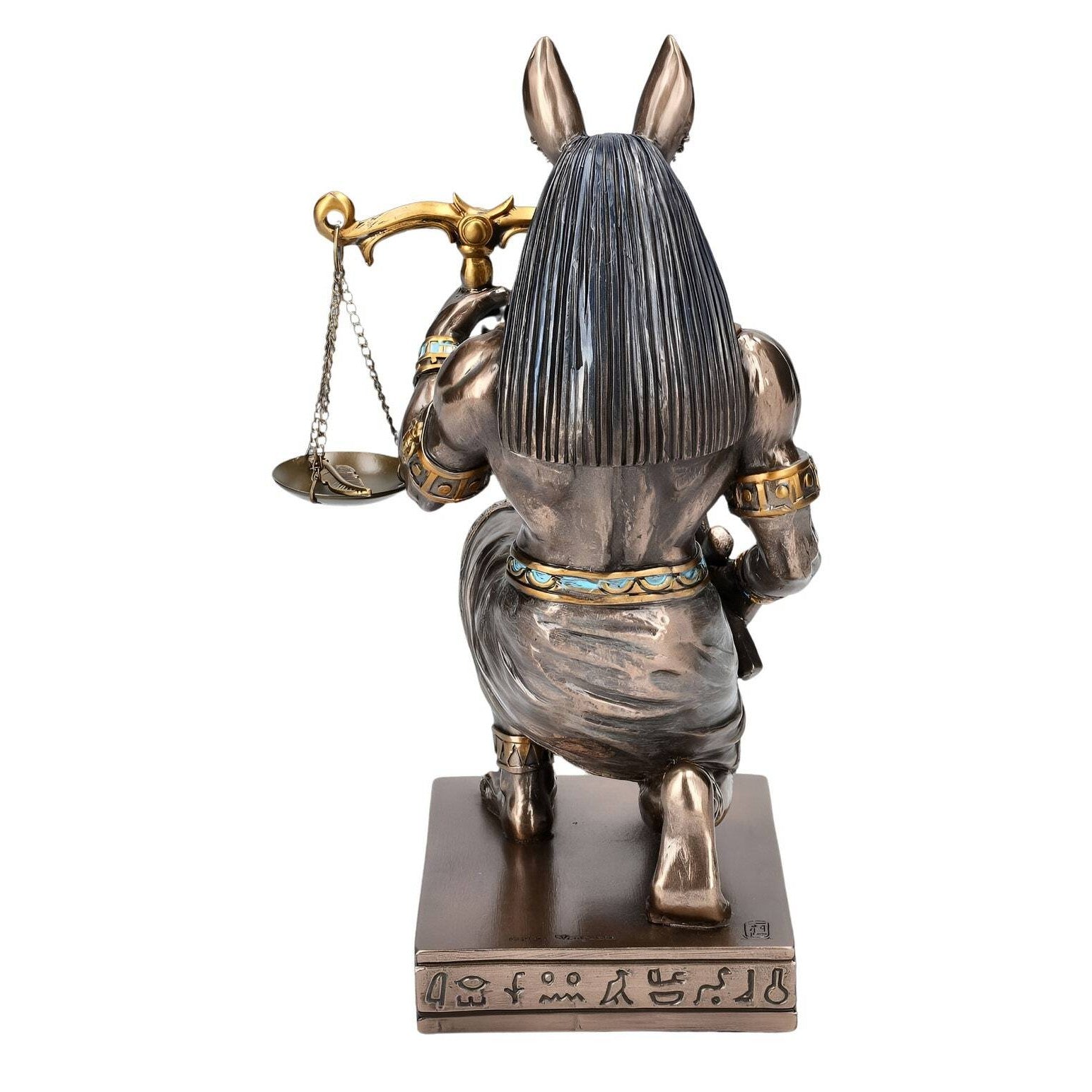 Kneeling Anubis Scales | Handcrafted Bronze Decor