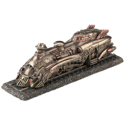 Steampunk Armored Locomotive | Handcrafted Bronze Decor | Gift Idea