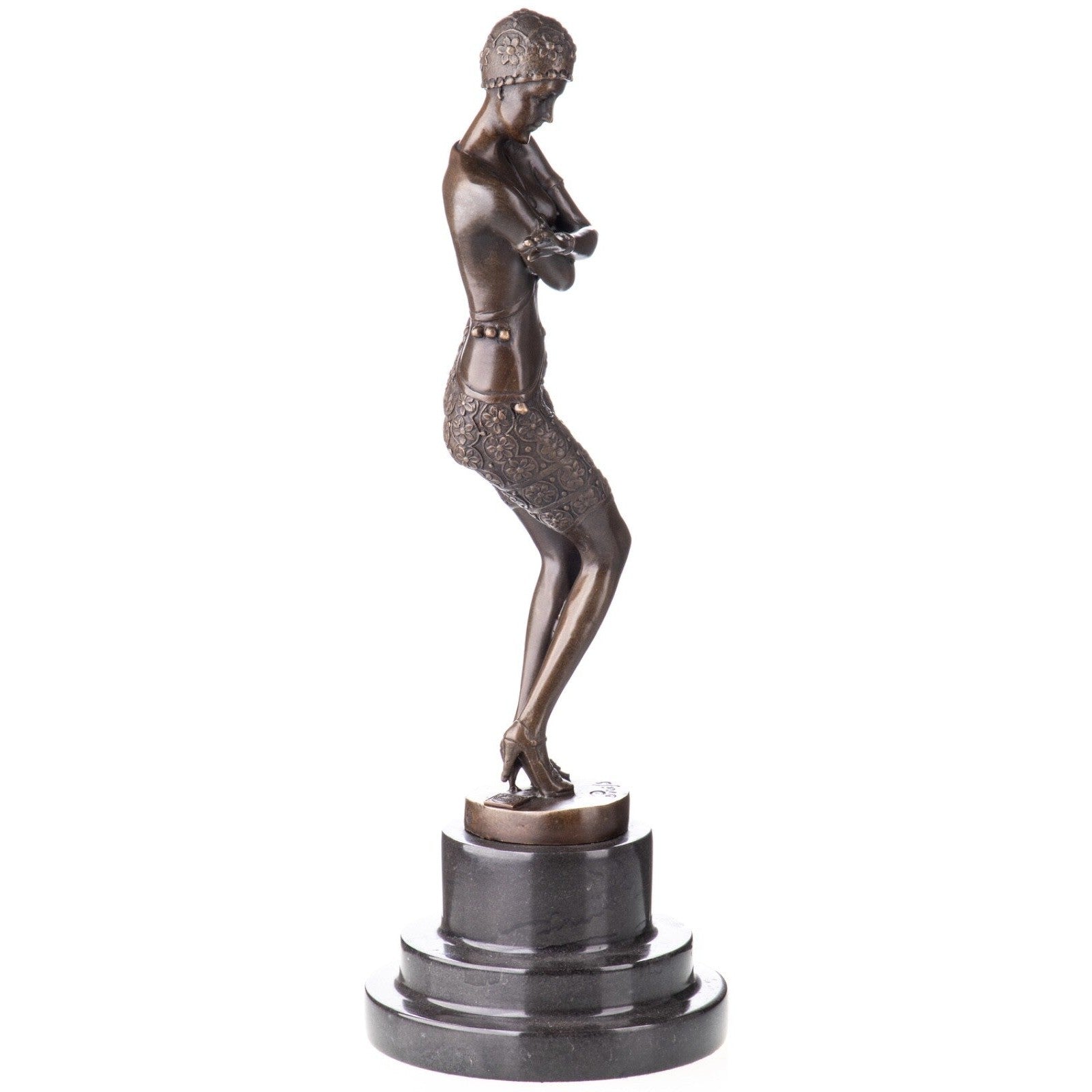 Art Deco Floral Dancer | Handcrafted Bronze Decor