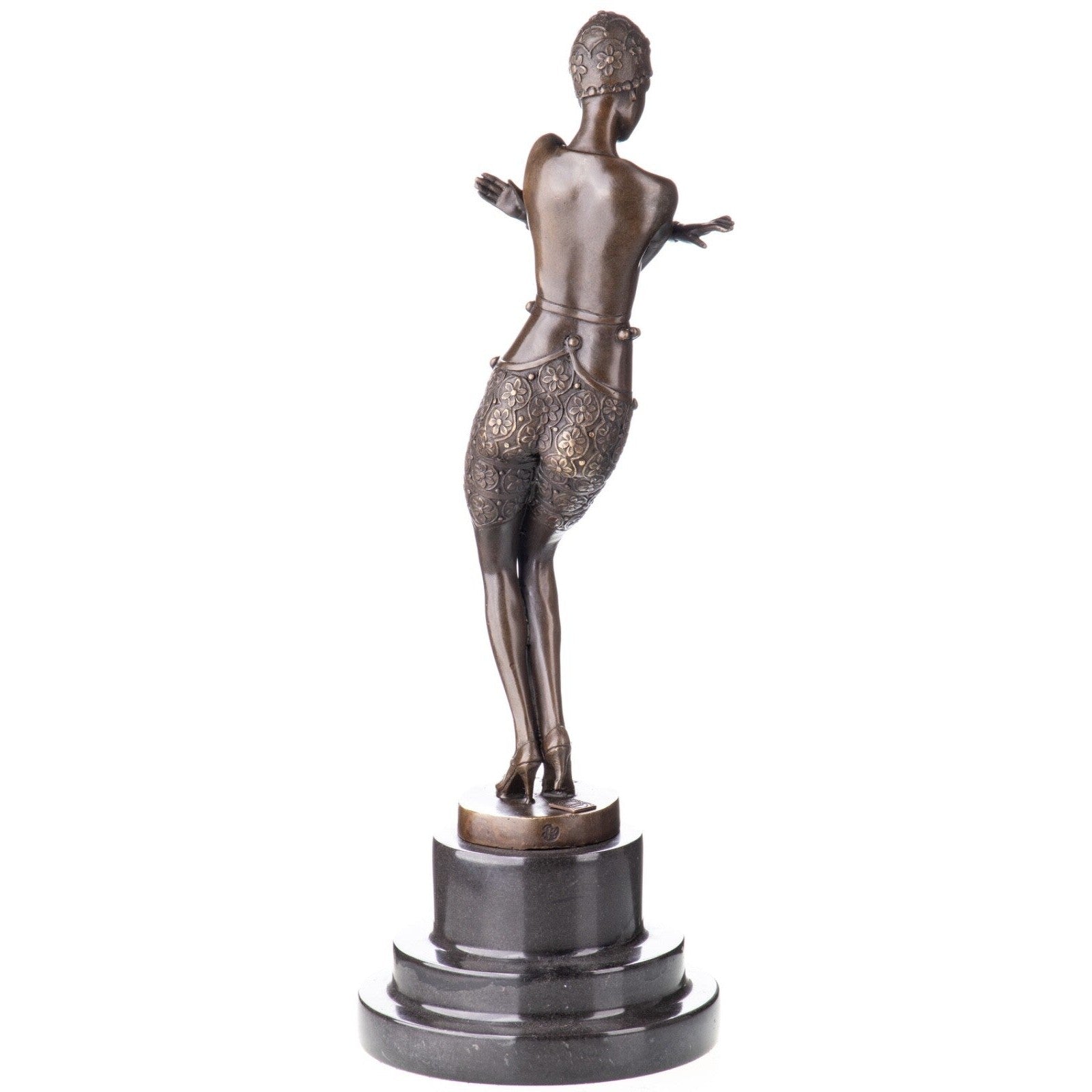 Art Deco Floral Dancer | Handcrafted Bronze Decor