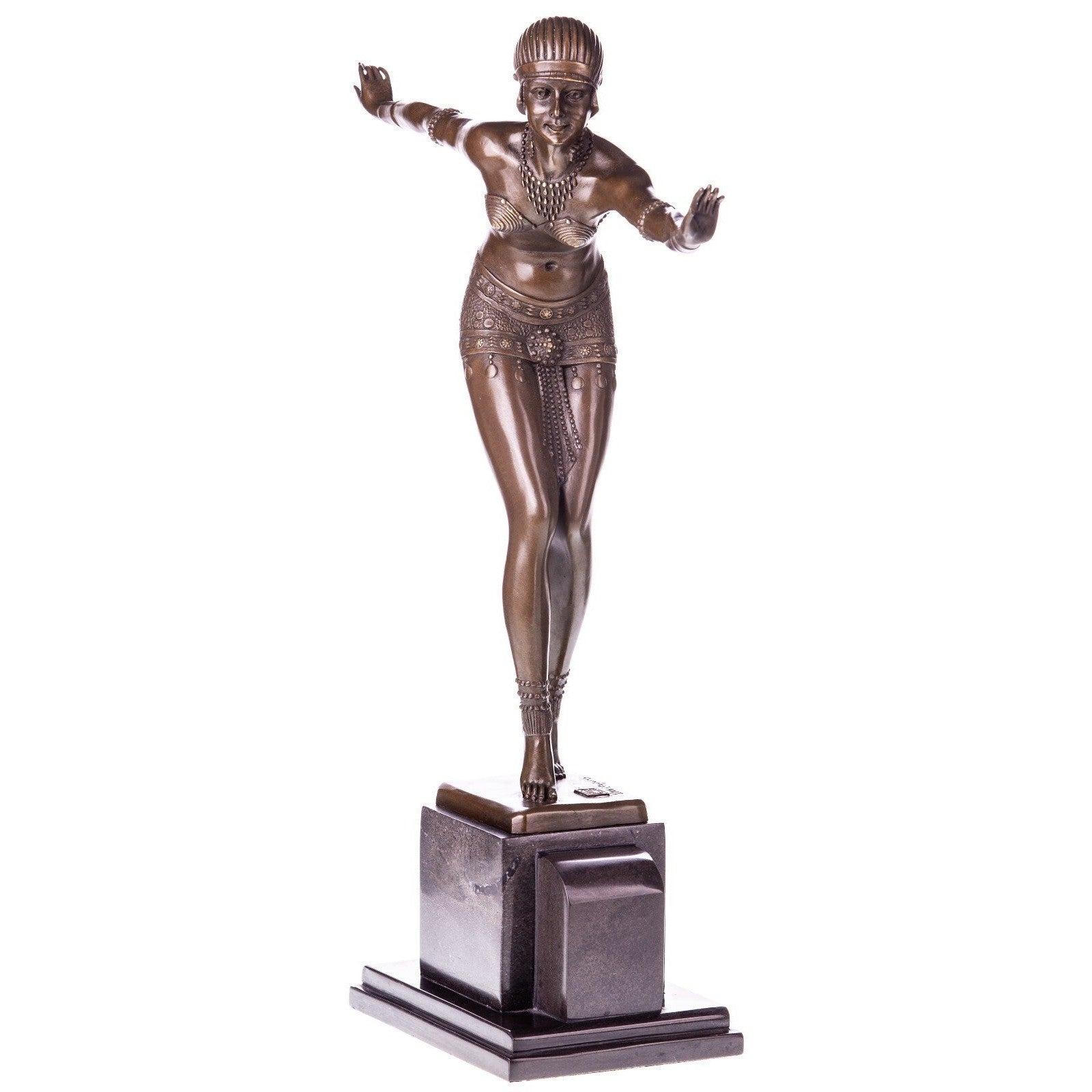 Egyptian Art Deco Dancer | Handcrafted Bronze Decor