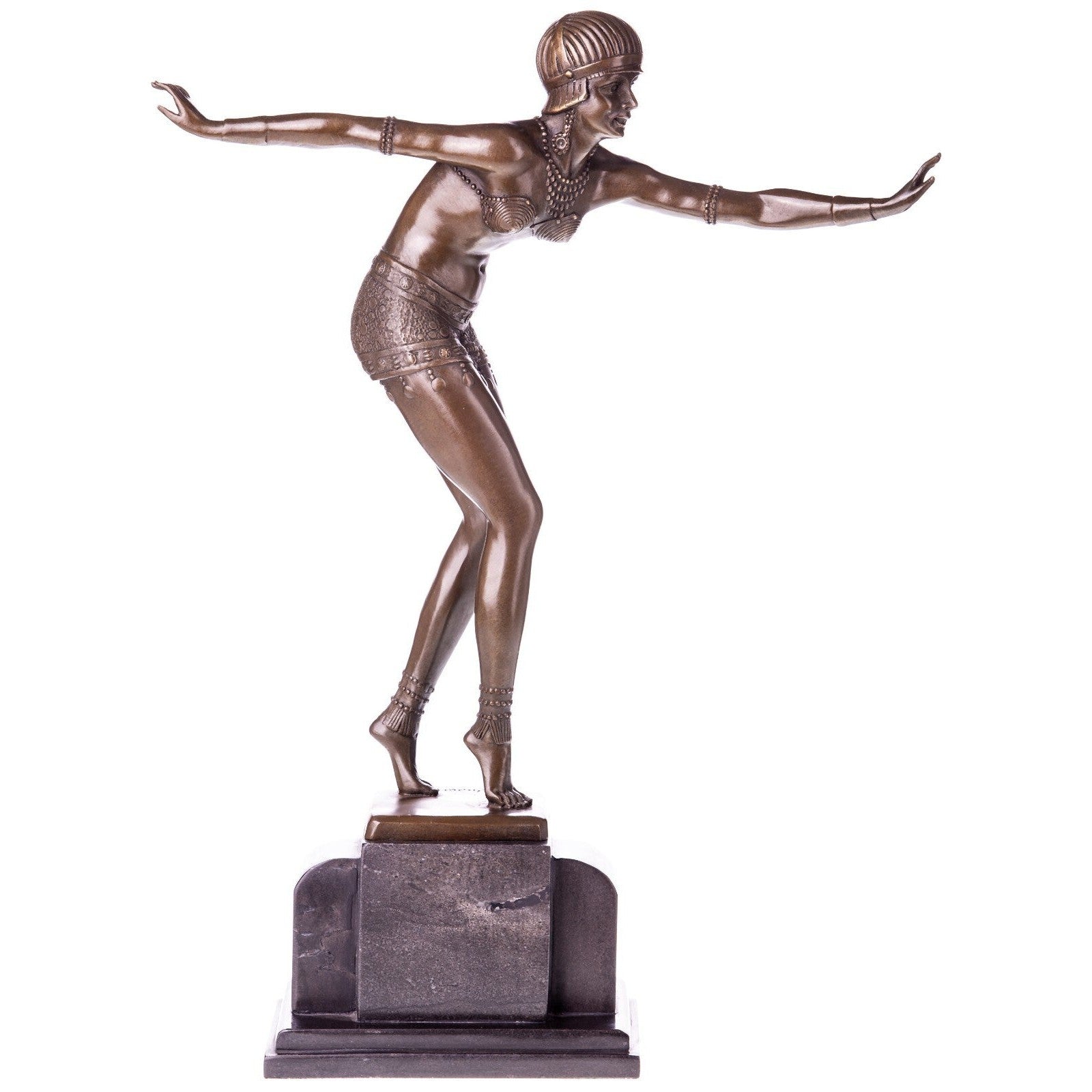 Egyptian Art Deco Dancer | Handcrafted Bronze Decor