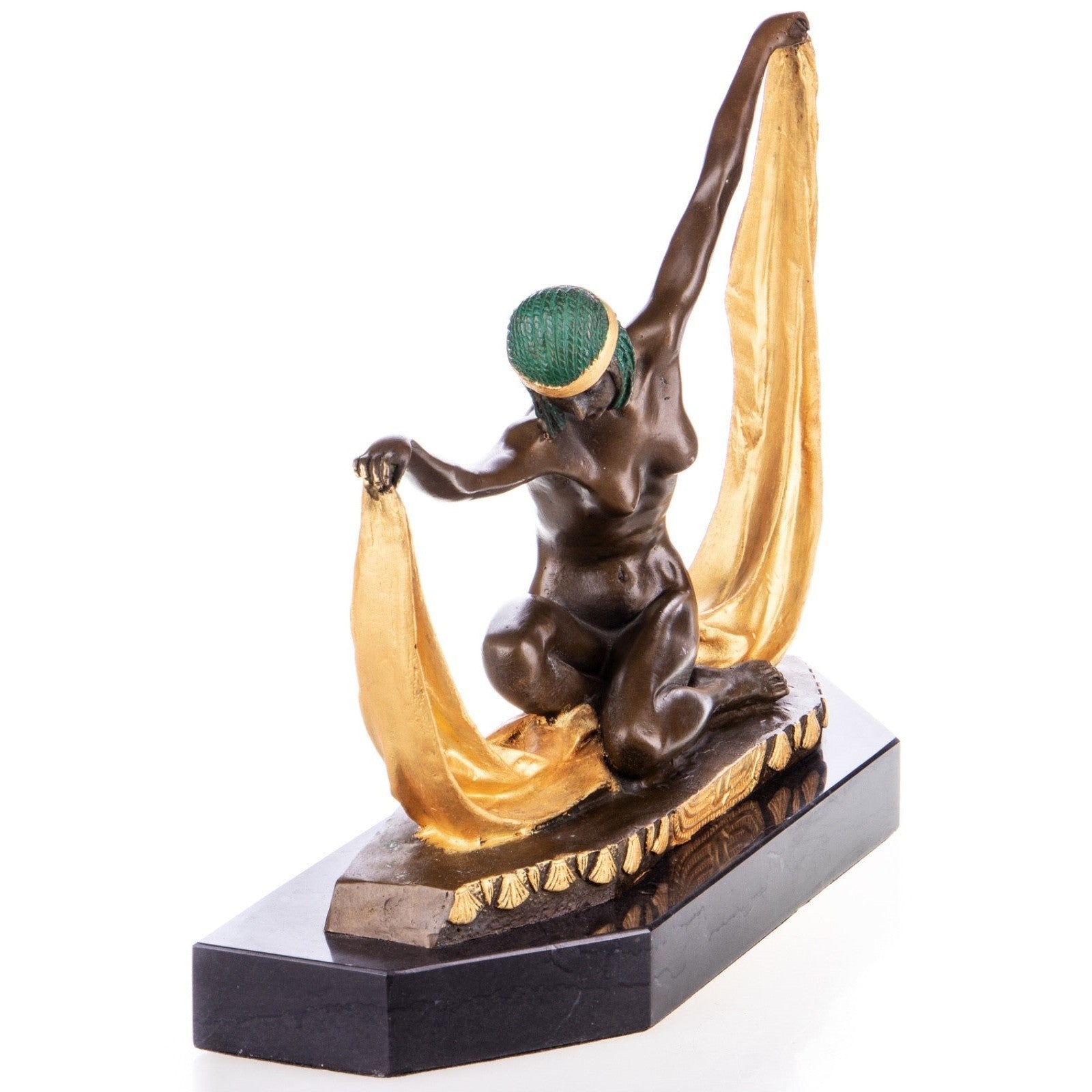 Art Deco Veil Dancer | Handcrafted Bronze Decor | Gift Idea