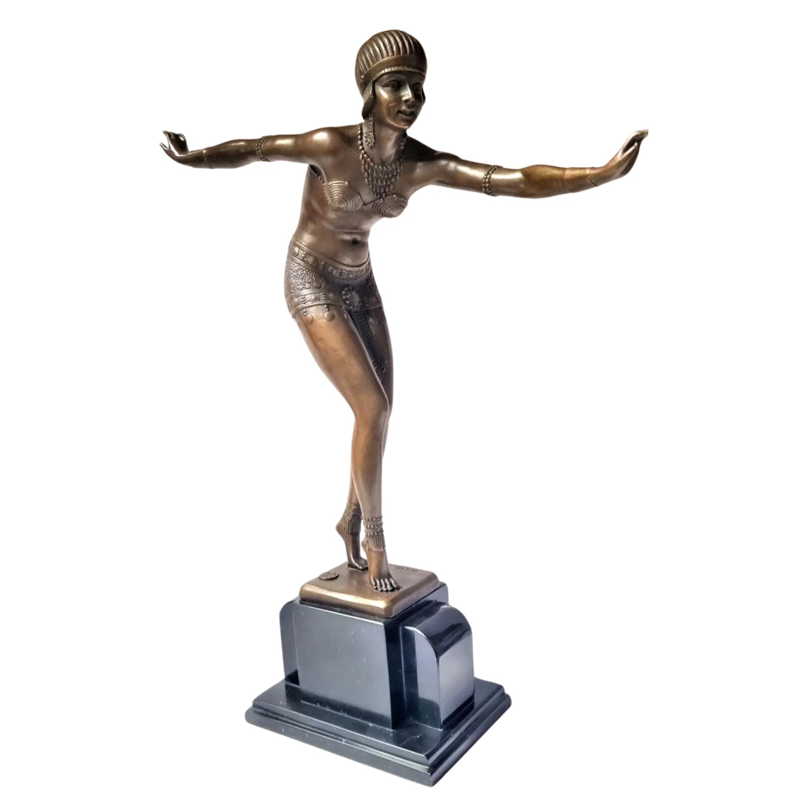 Art Deco Veil Dancer | Handcrafted Bronze Decor | Gift Idea