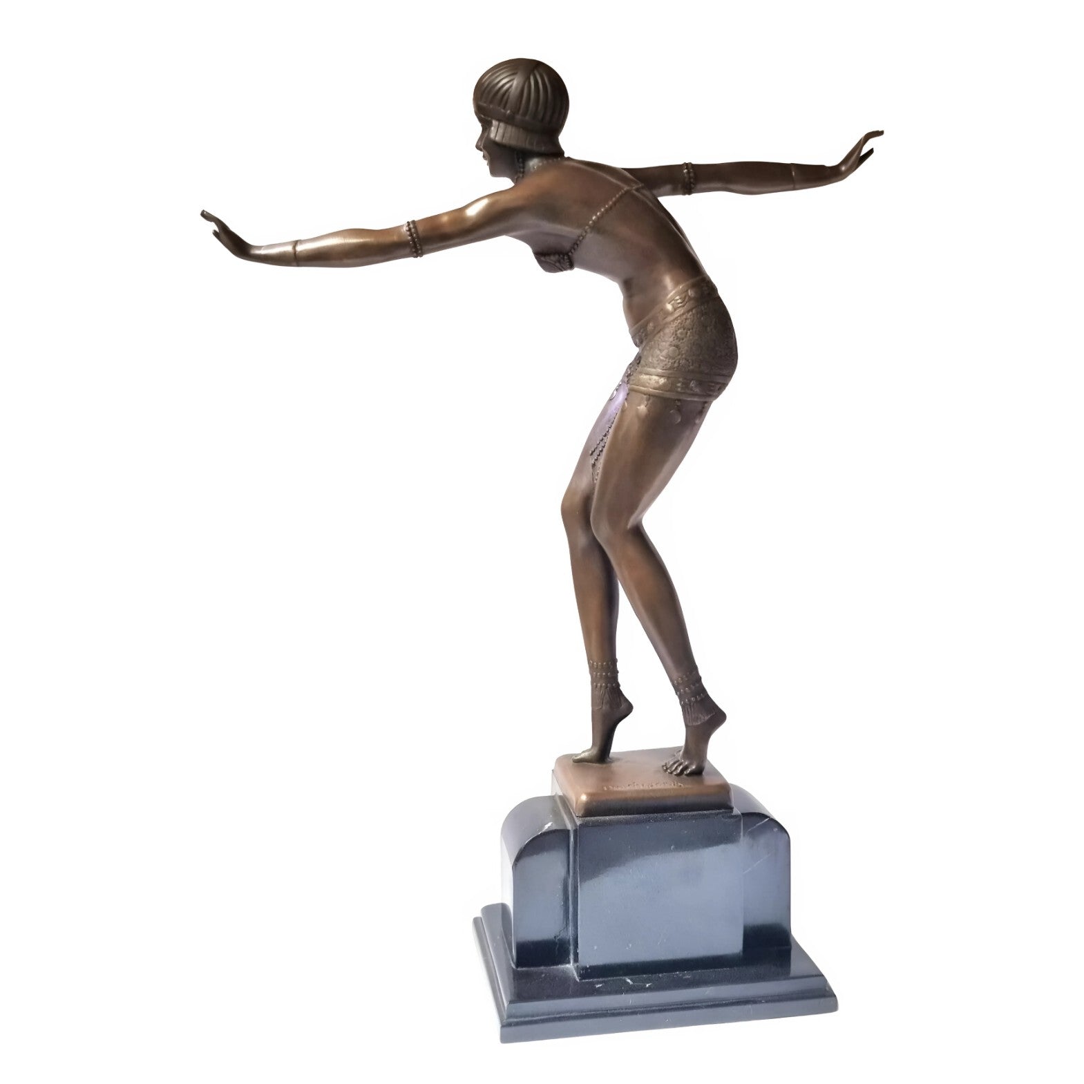 Art Deco Veil Dancer | Handcrafted Bronze Decor | Gift Idea