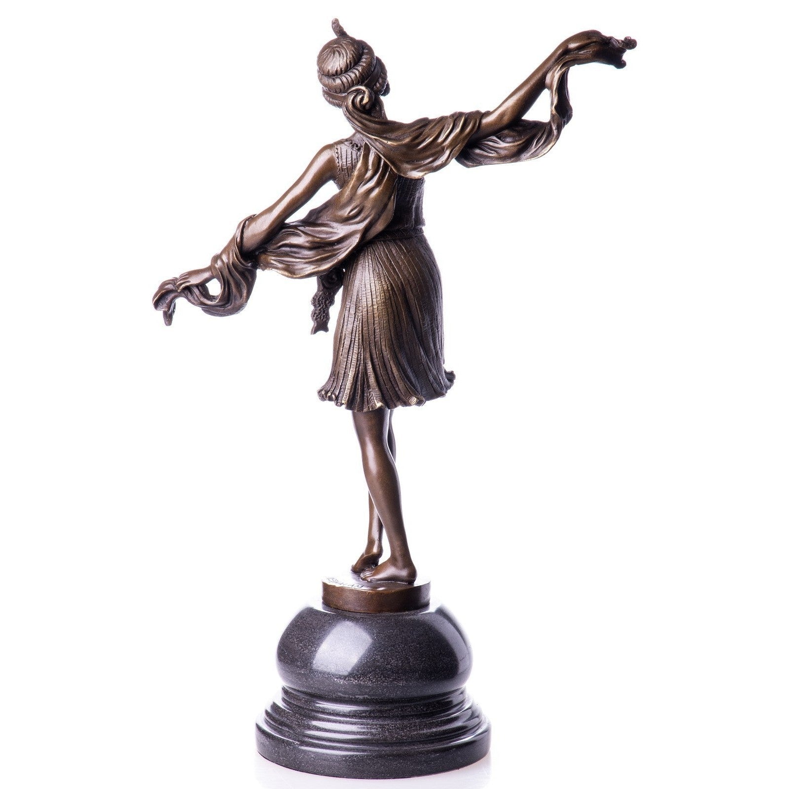Art Deco Veiled Dancer | Handcrafted Bronze Decor | Gift Idea