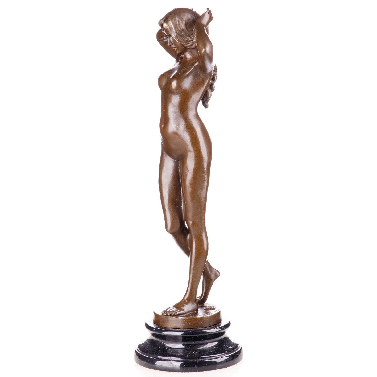 Standing Nude Lady Figure | Handcrafted Bronze Decor | Gift Idea