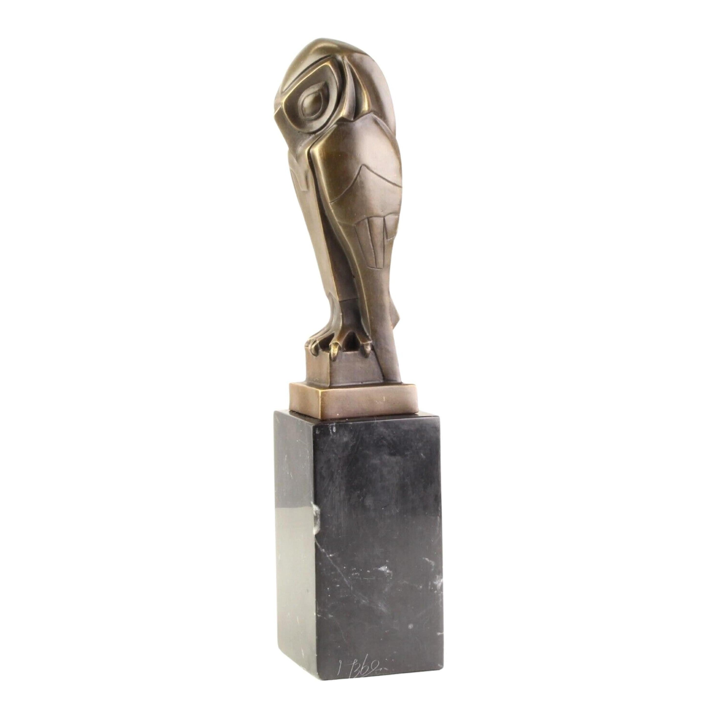Stylized Owl Sculpture | Handcrafted Bronze Decor