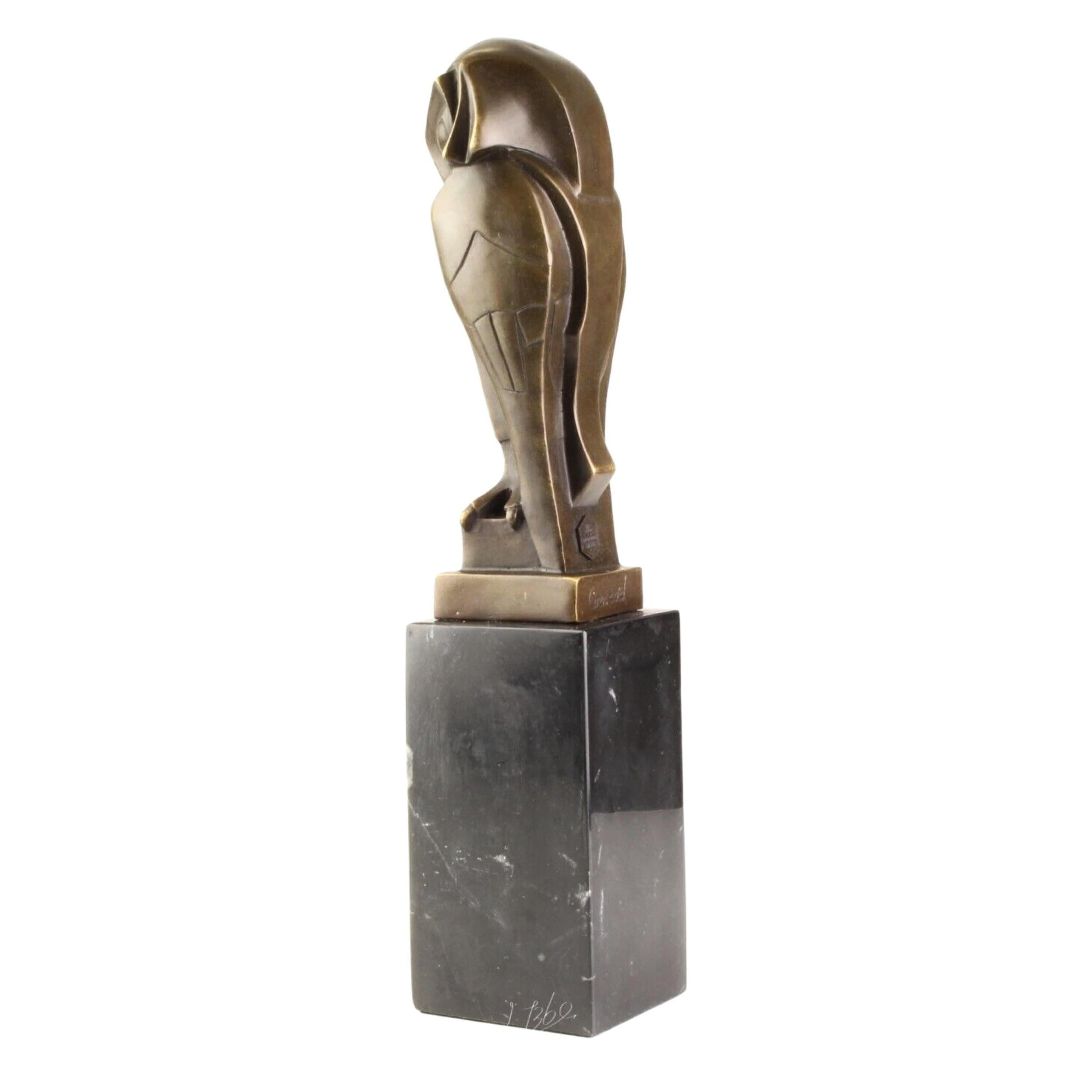 Stylized Owl Sculpture | Handcrafted Bronze Decor