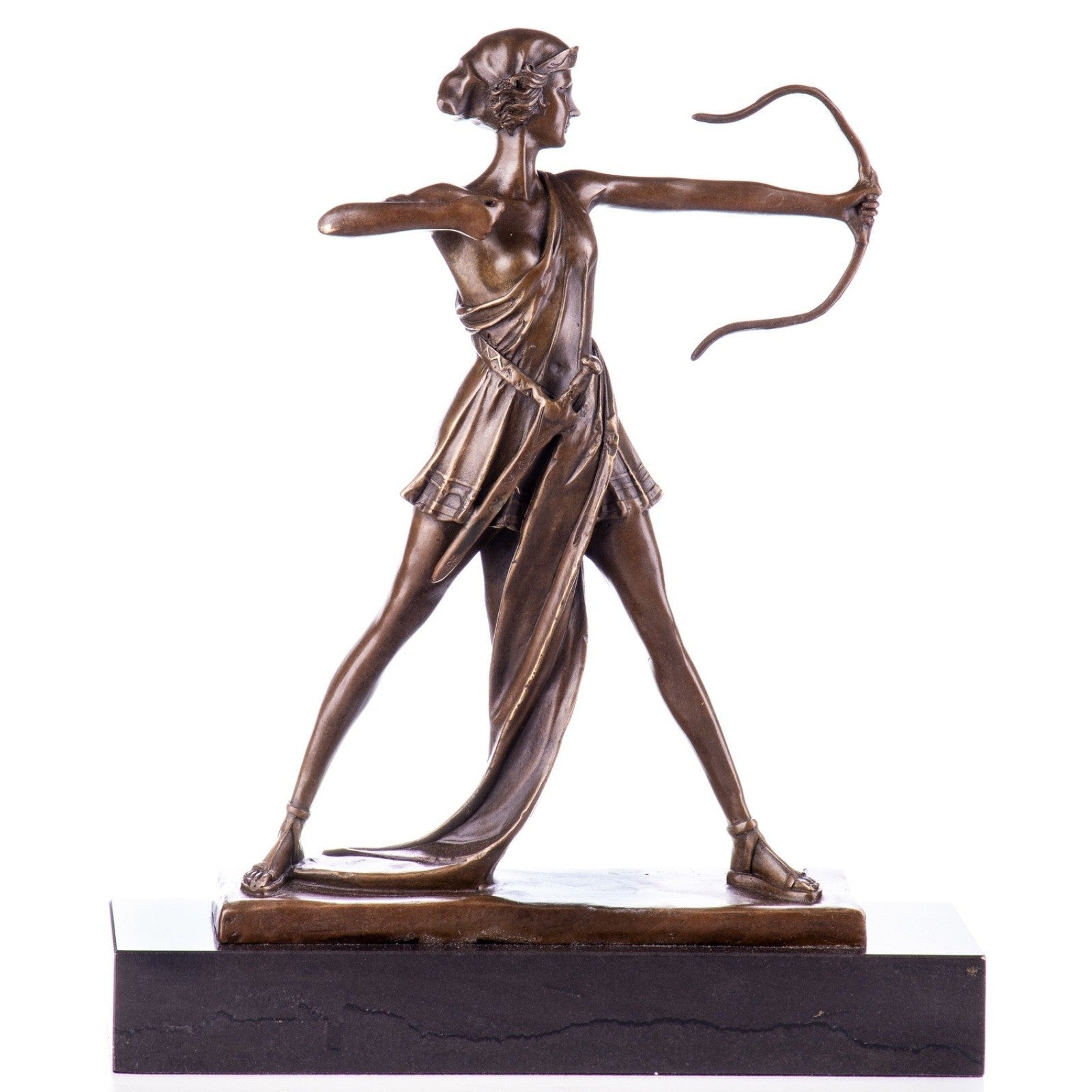 Artemis Archer Figure | Handcrafted Bronze Decor | Gift Idea