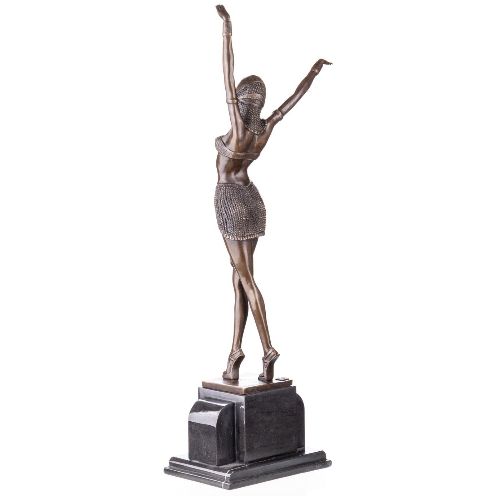 Art Deco Egyptian Dancer | Handcrafted Bronze Decor