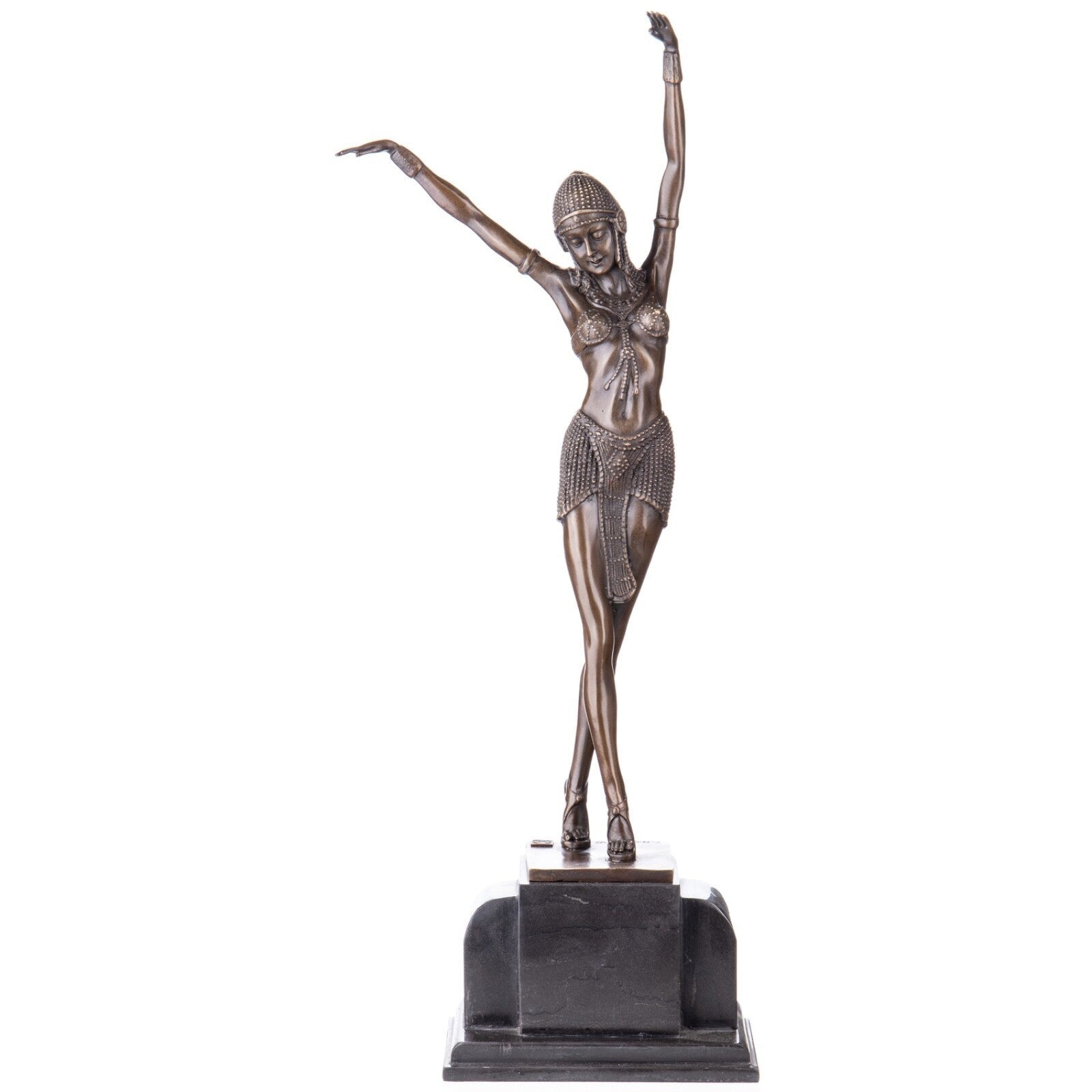 Art Deco Egyptian Dancer | Handcrafted Bronze Decor