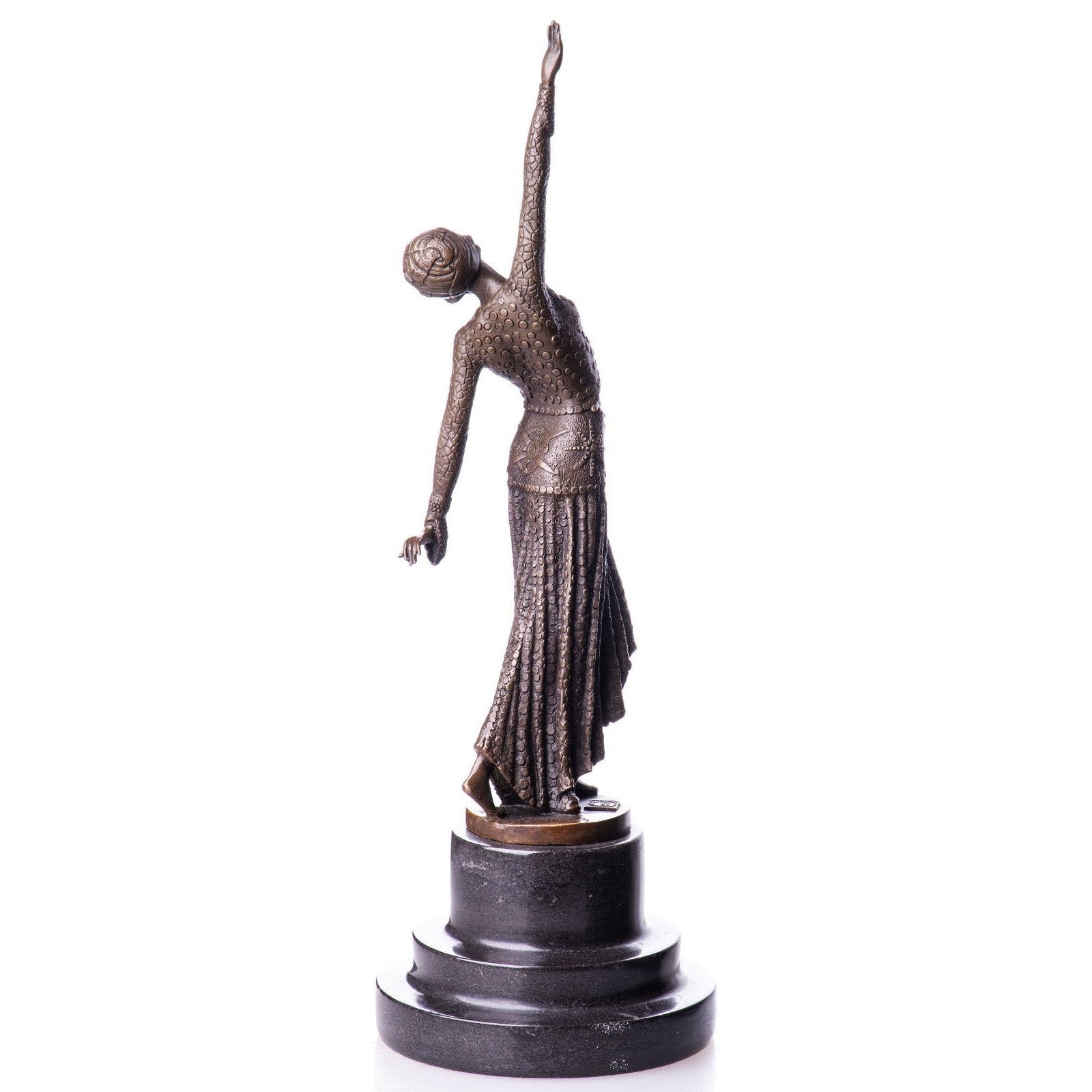Art Deco Side Stretch Dancer | Handcrafted Bronze Decor