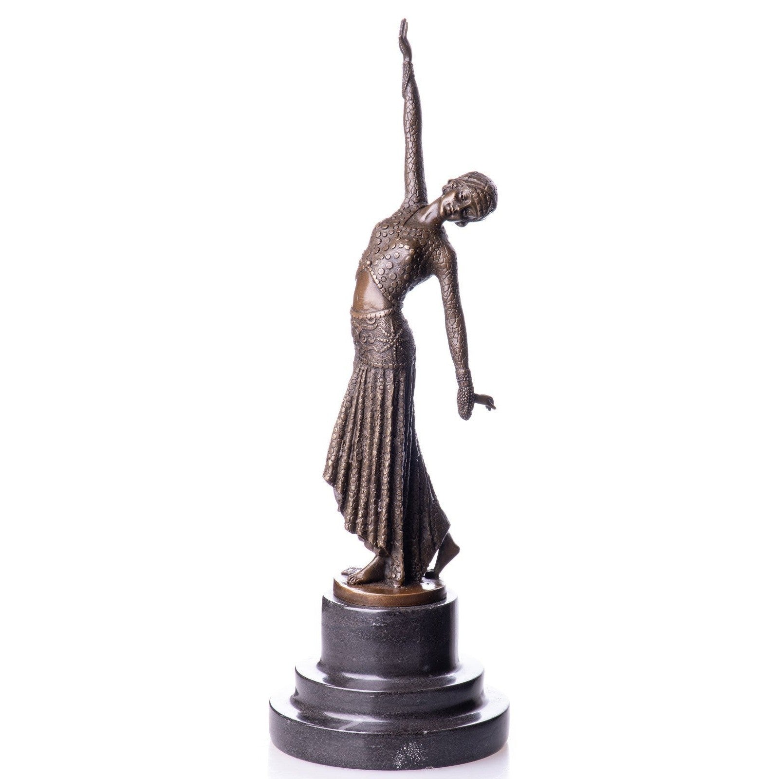 Art Deco Side Stretch Dancer | Handcrafted Bronze Decor