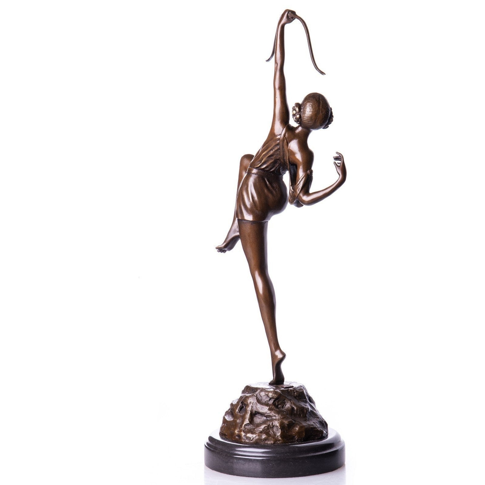 Art Deco Archer Maiden | Handcrafted Bronze Decor