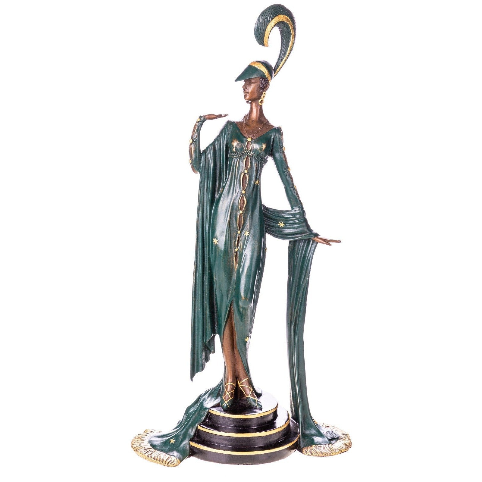 Art Deco Dancer Figure | Handcrafted Bronze Decor