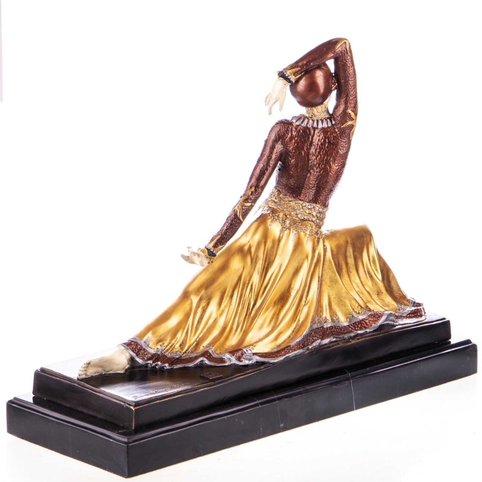 Art Deco Dancing Lady Sculpture | Handcrafted Bronze Decor