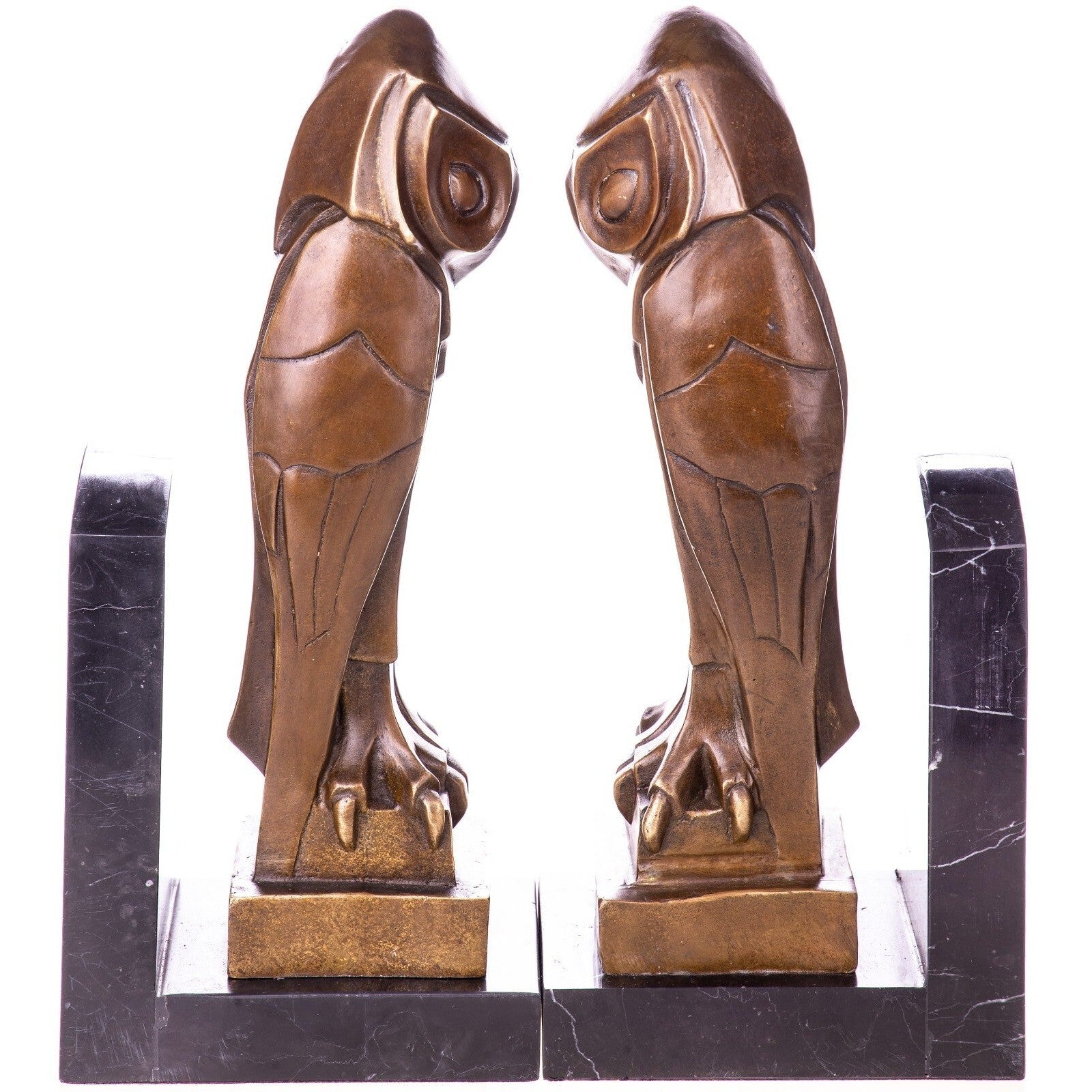 Art Deco Owl Bookend Set | Handcrafted Bronze Decor