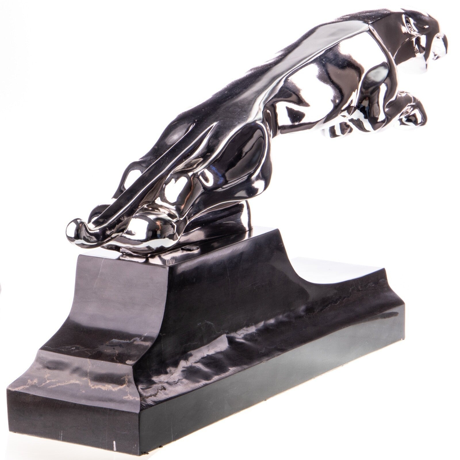 Leaping Panther Sculpture | Handcrafted Bronze Decor