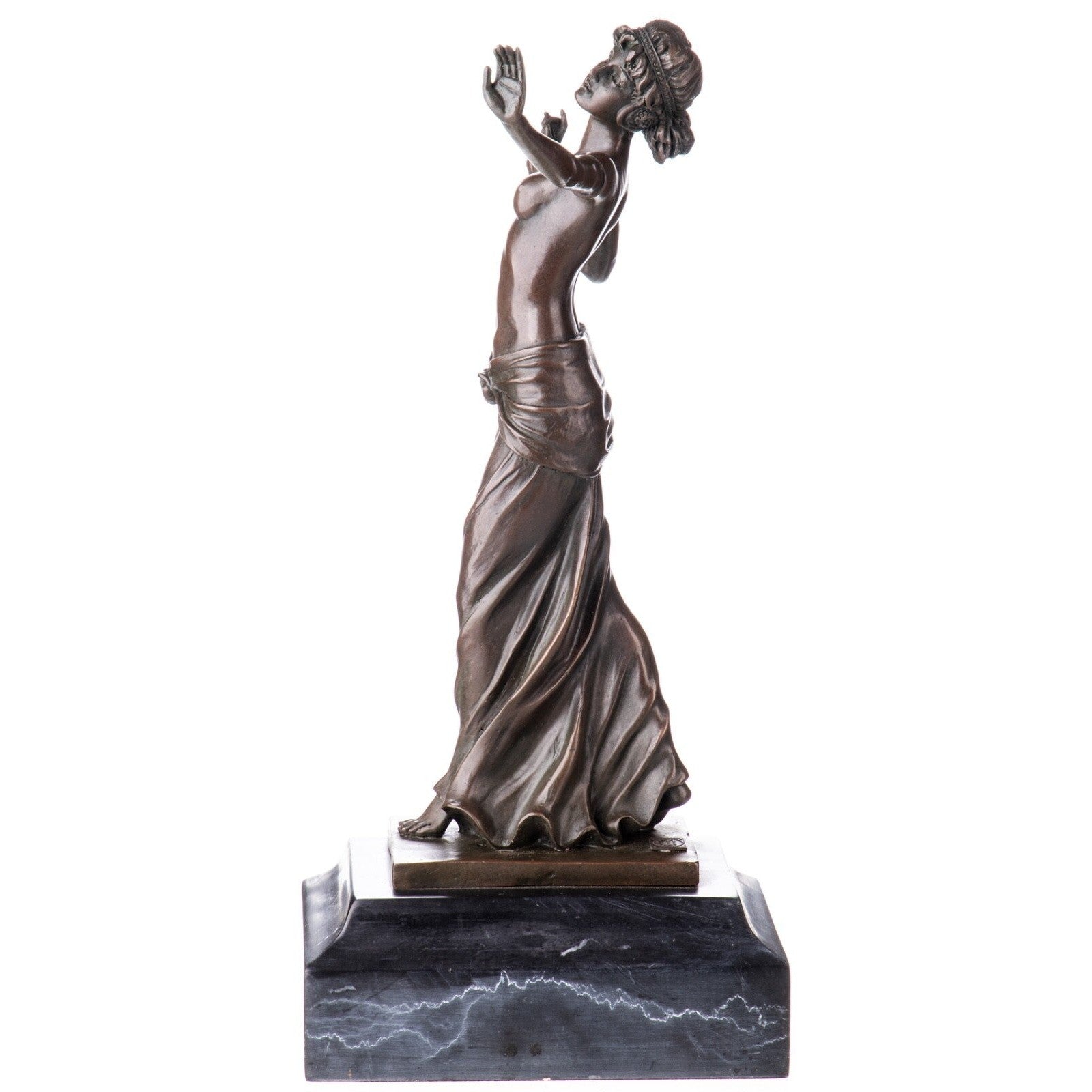 Dancing Nude Woman Statue | Handcrafted Bronze Decor