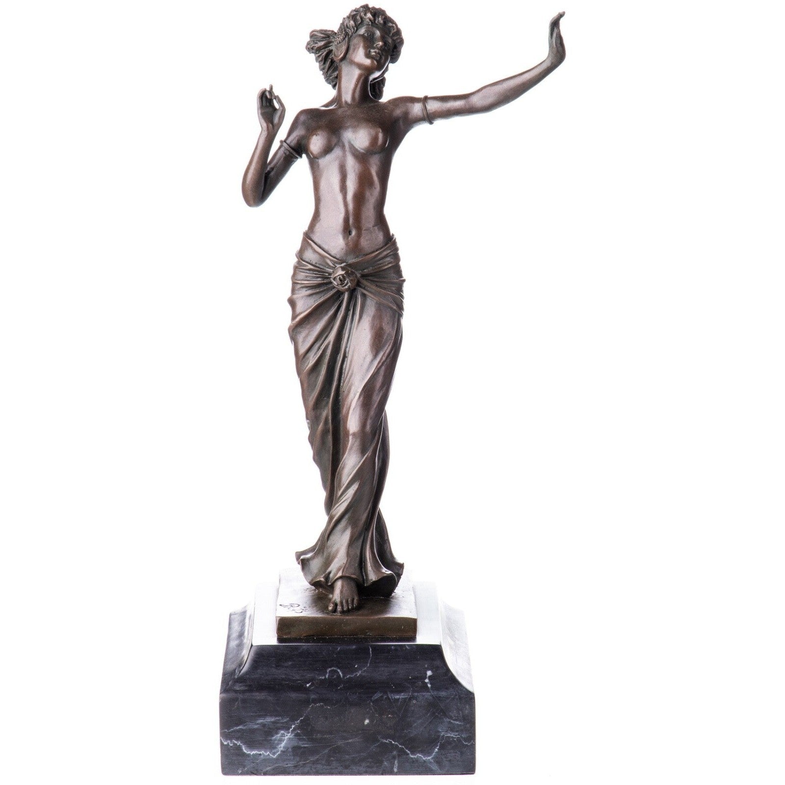Dancing Nude Woman Statue | Handcrafted Bronze Decor