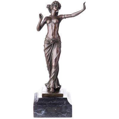 Dancing Nude Woman Statue | Handcrafted Bronze Decor